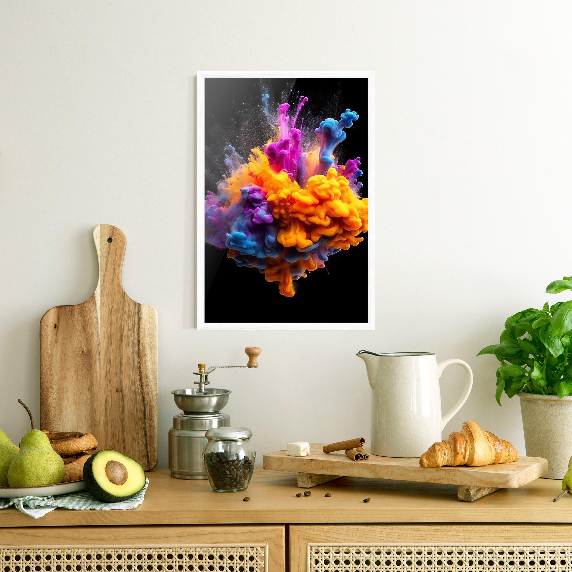 Poster Înrămat Colorful Cloud Liquid mockup 8