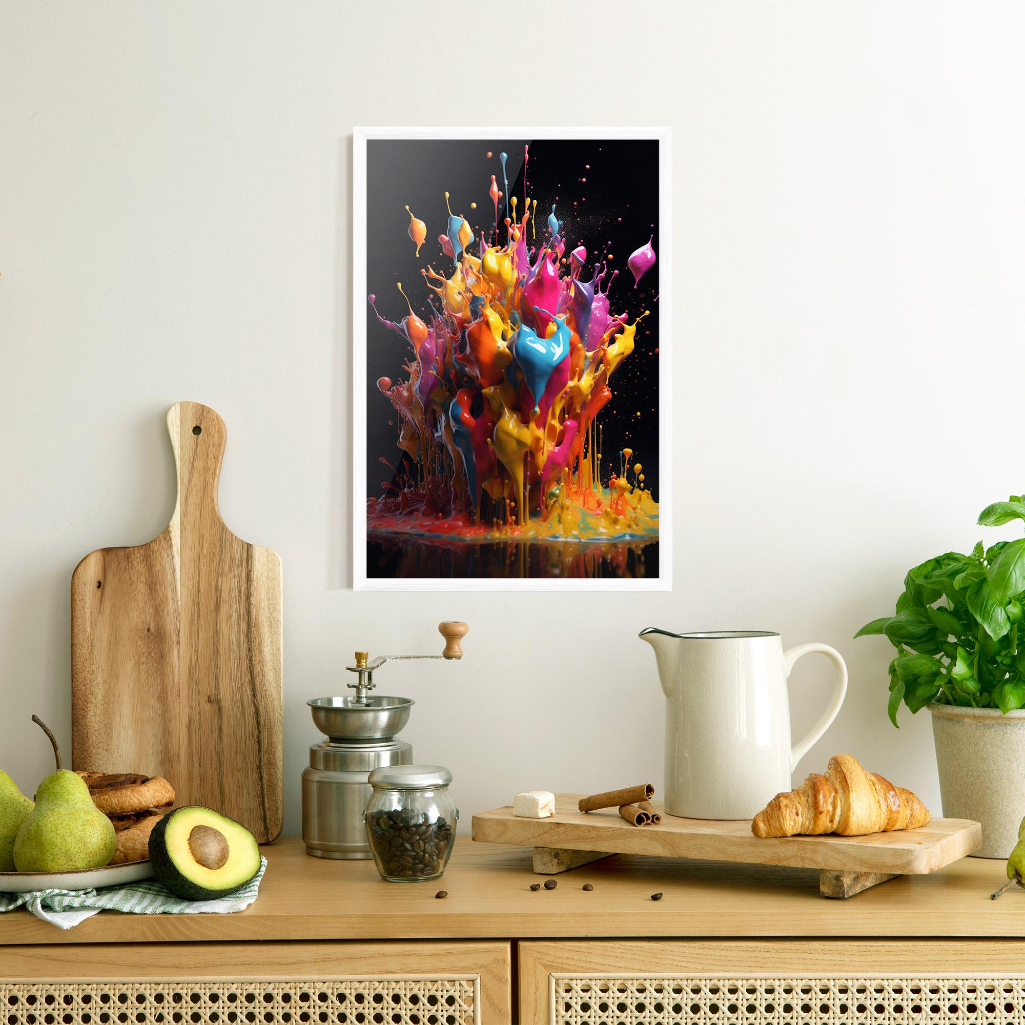 Poster Înrămat Liquid Splashing mockup 8