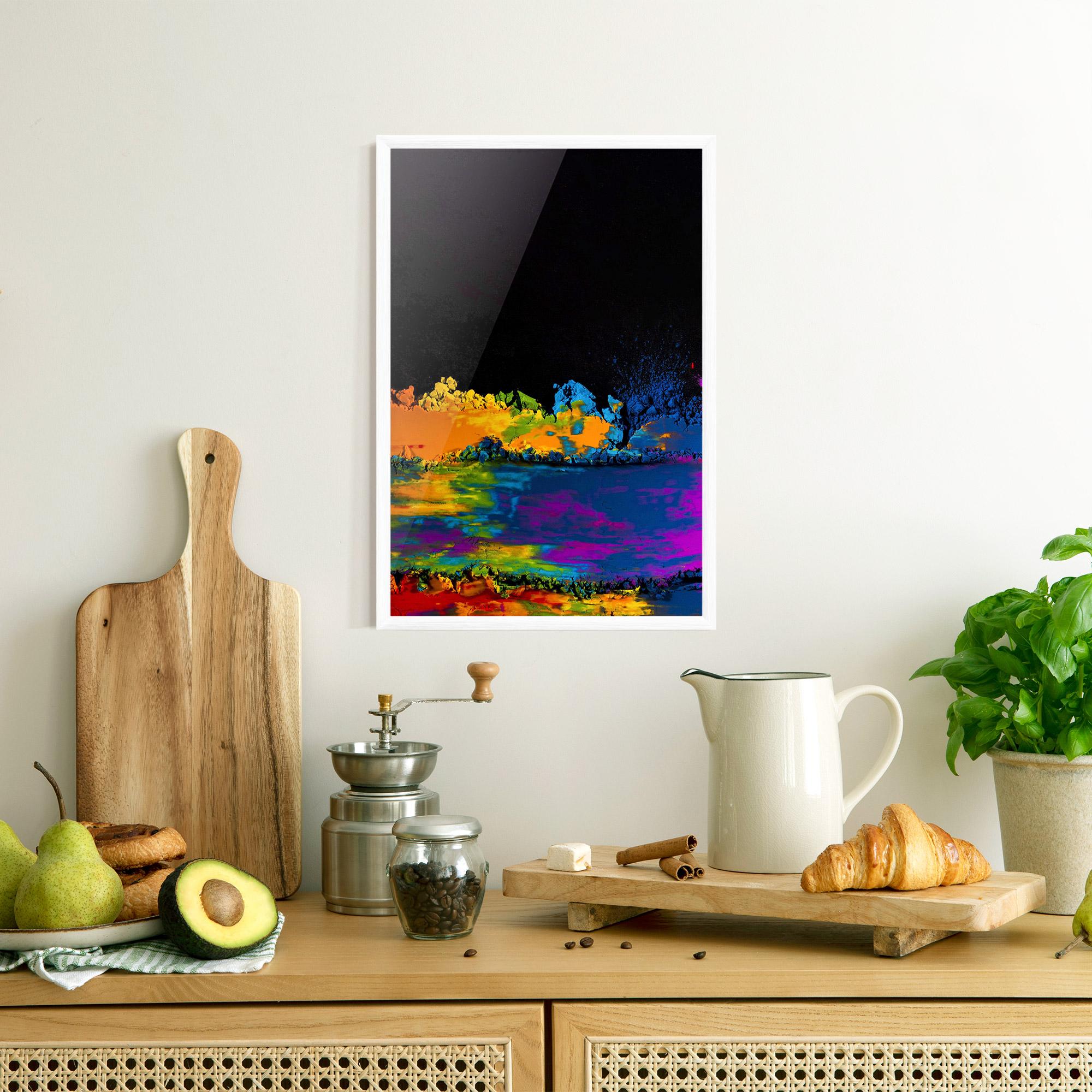 Poster Înrămat Mixed Holi Colors mockup 8