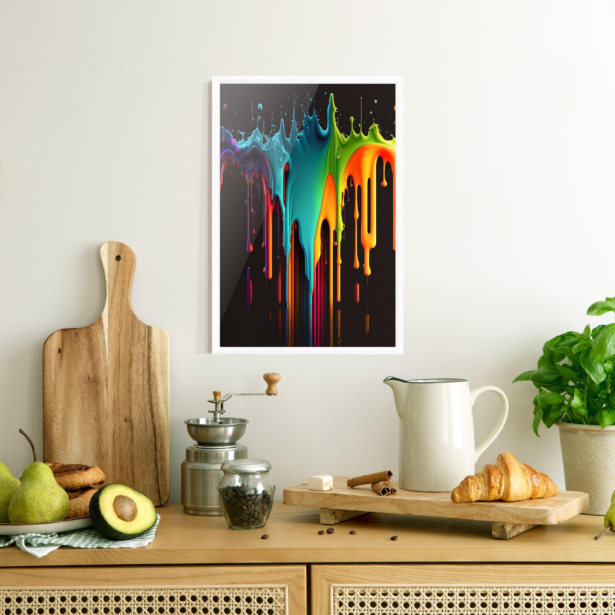 Poster Înrămat Rainbow Floating Colors mockup 8