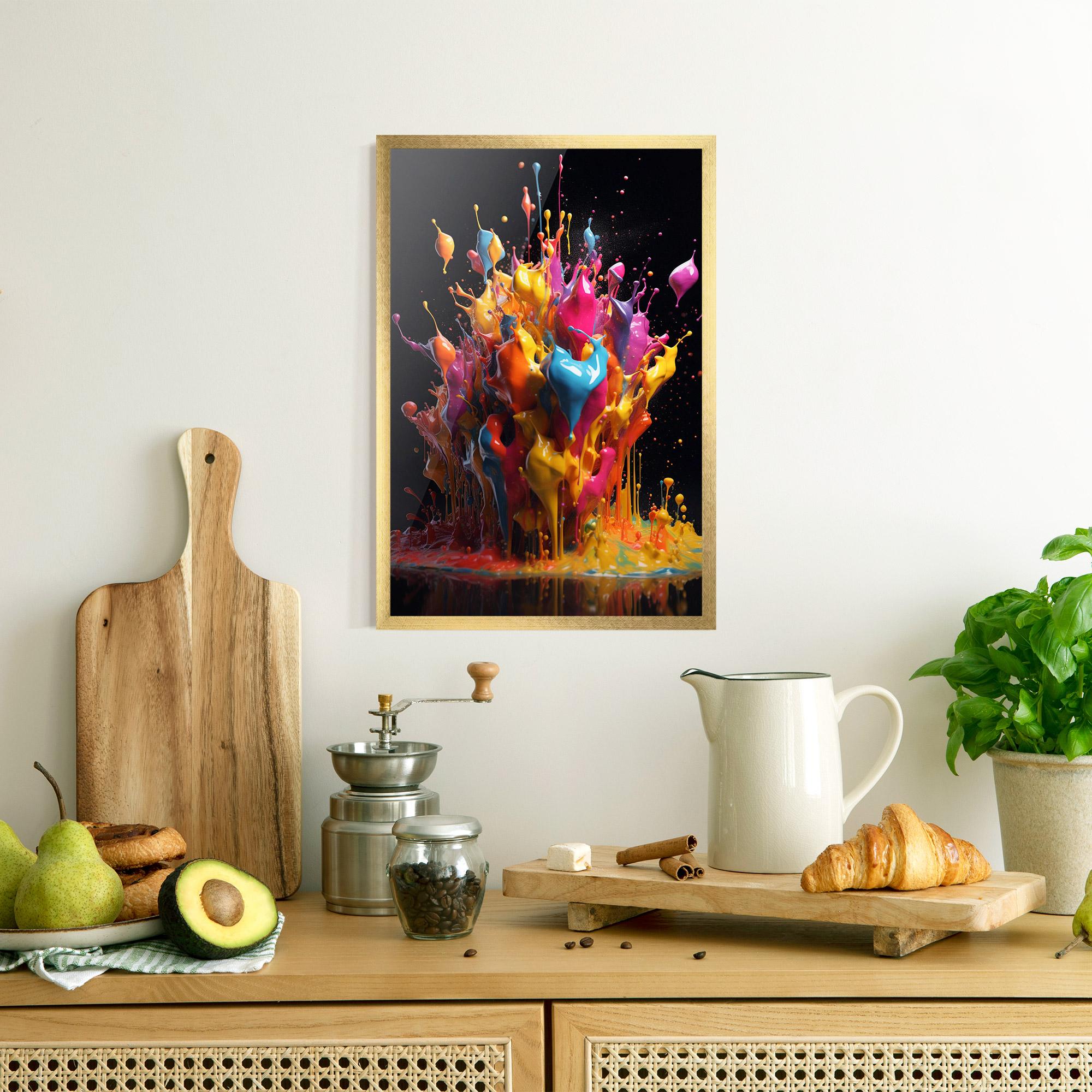 Poster Înrămat Liquid Splashing mockup 8