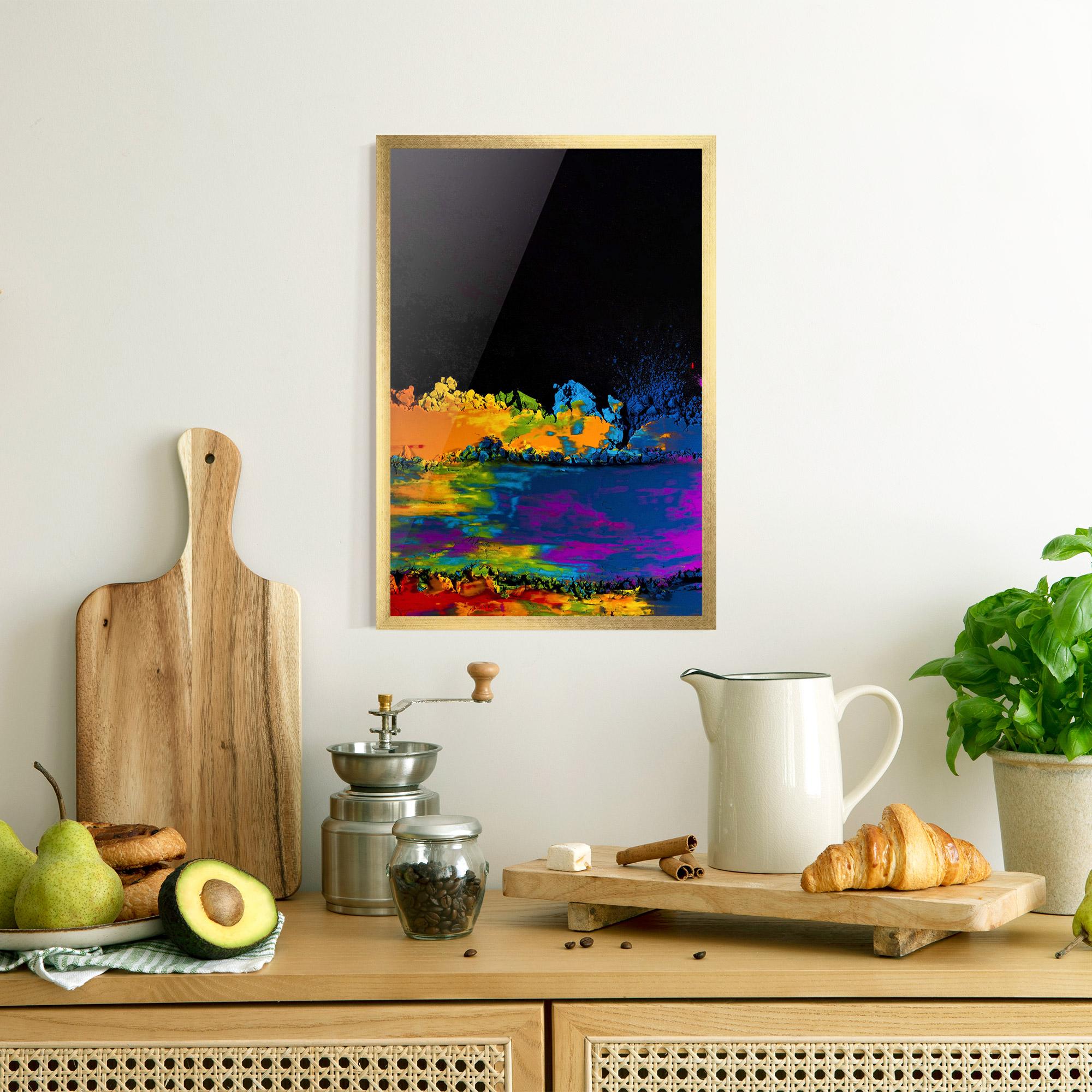 Poster Înrămat Mixed Holi Colors mockup 8