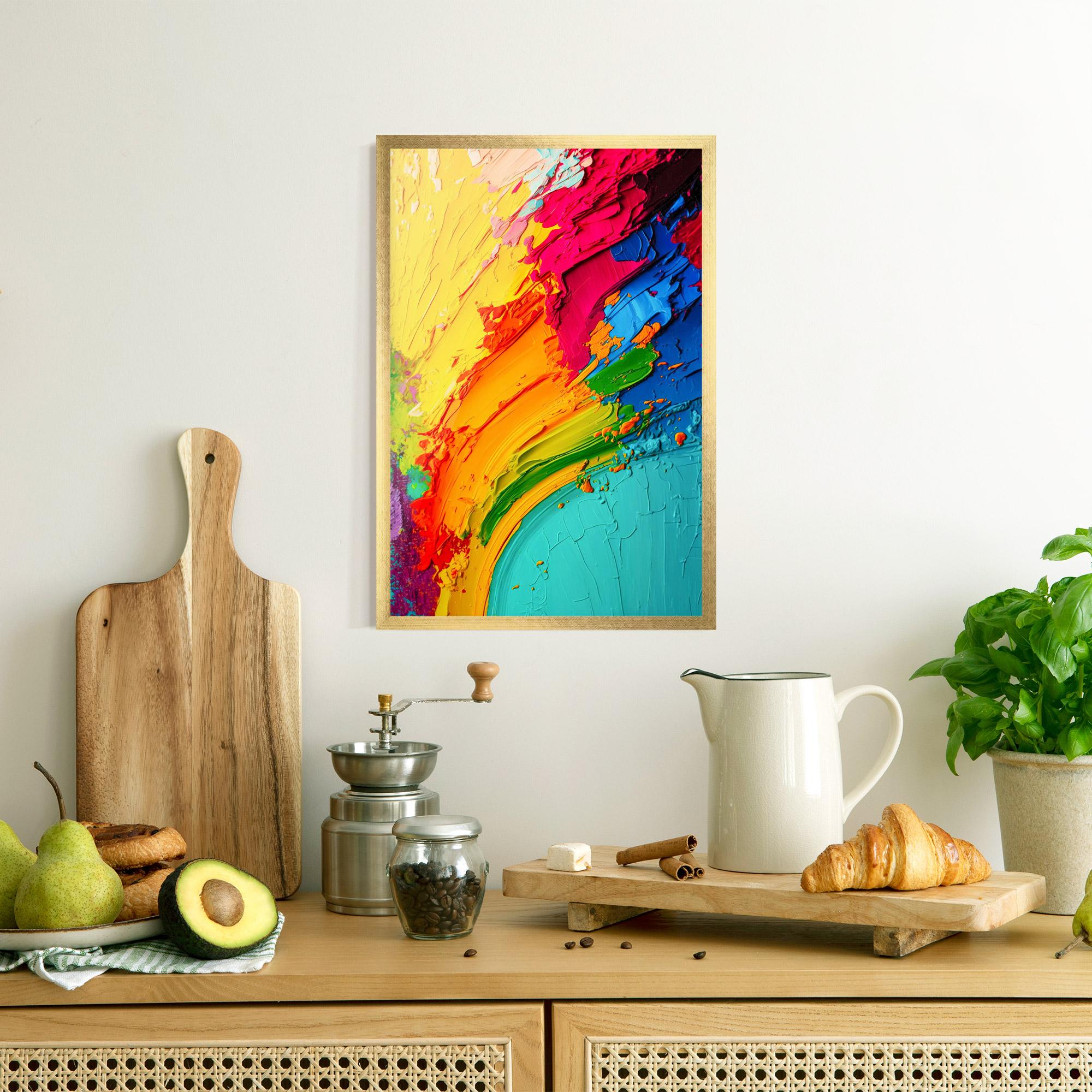 Poster Înrămat Multicolored Painting mockup 8
