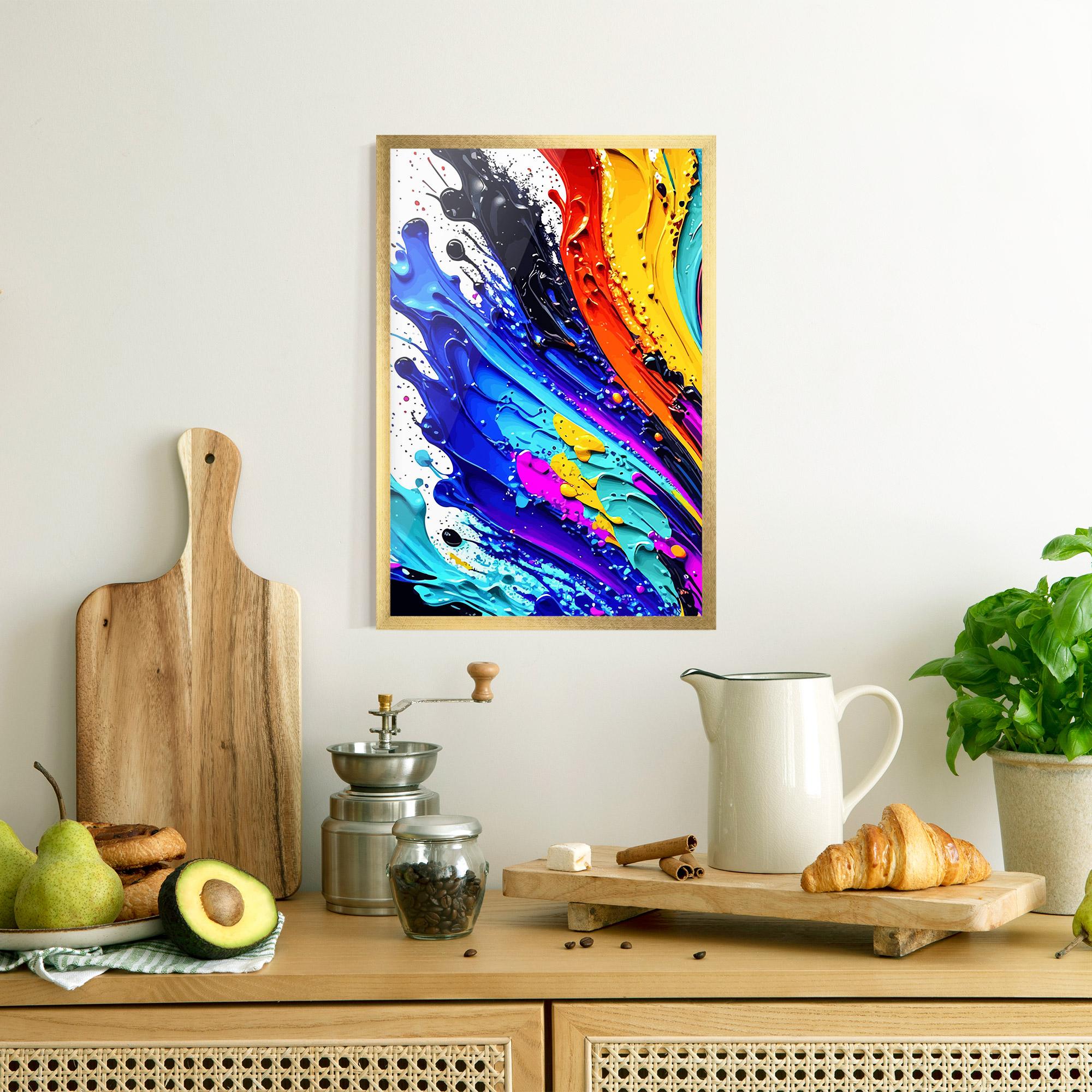 Poster Înrămat Pretty Splash Color mockup 8