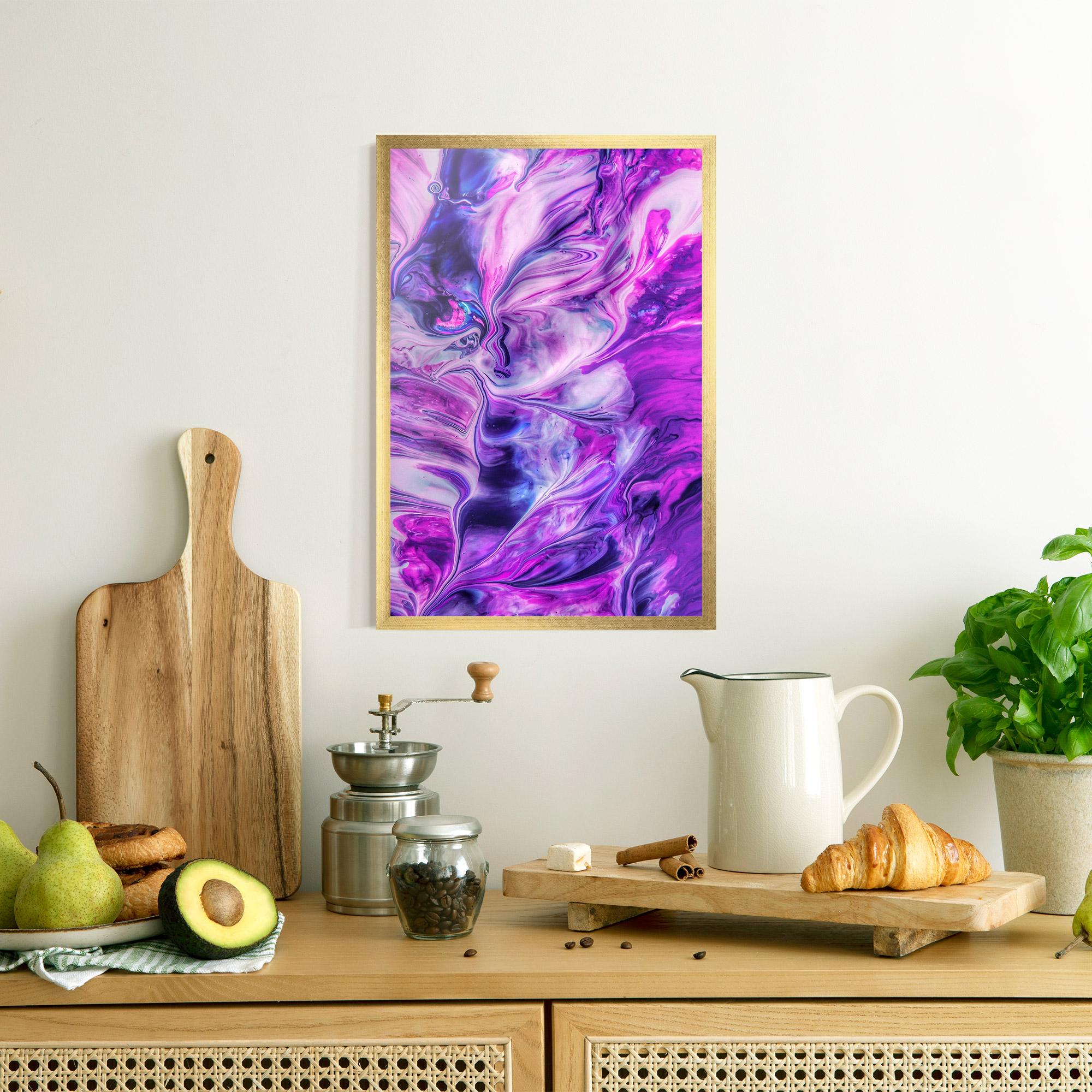 Poster Înrămat Purple Fluid mockup 8