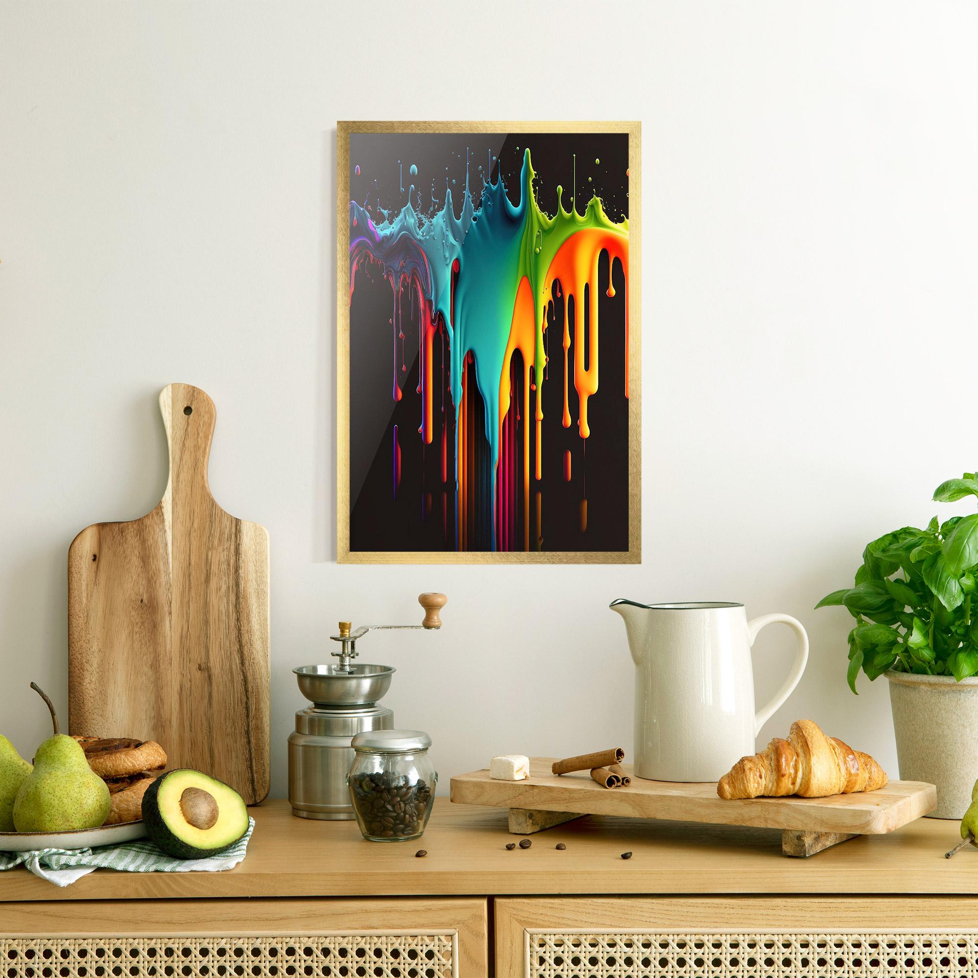 Poster Înrămat Rainbow Floating Colors mockup 8