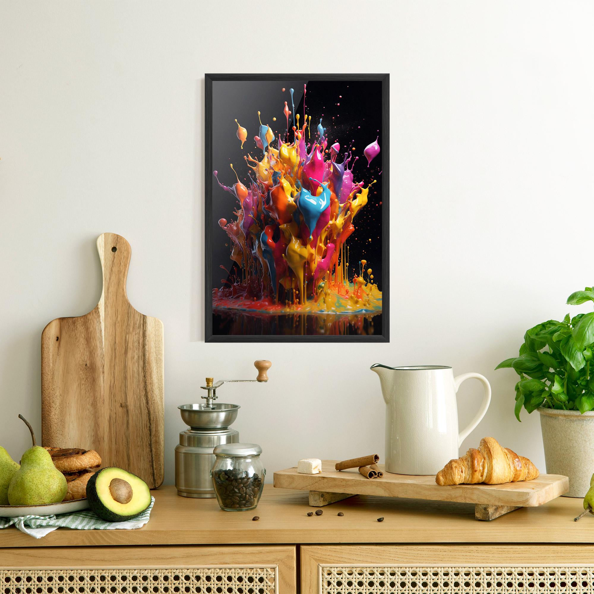 Poster Înrămat Liquid Splashing mockup 8