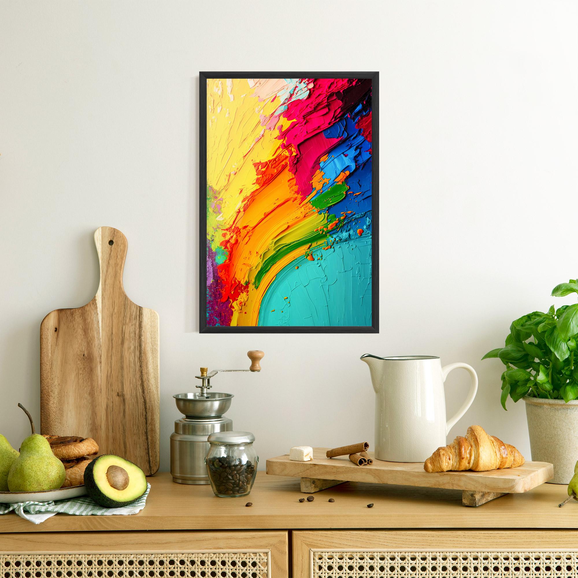 Poster Înrămat Multicolored Painting mockup 8