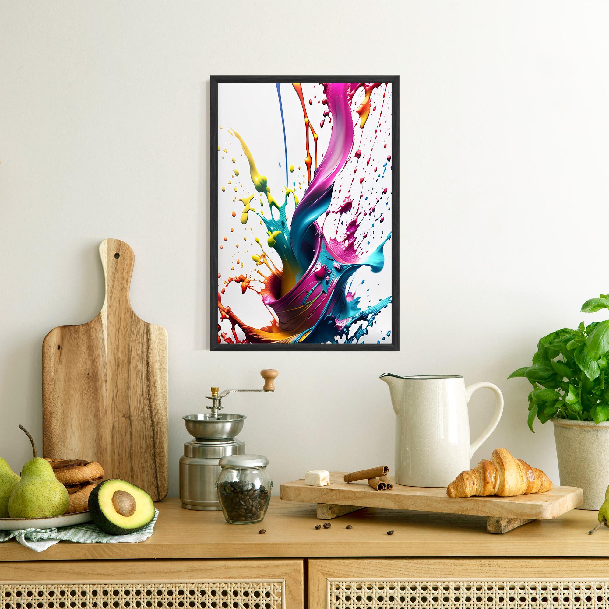 Poster Înrămat Purple Blue Splash mockup 8