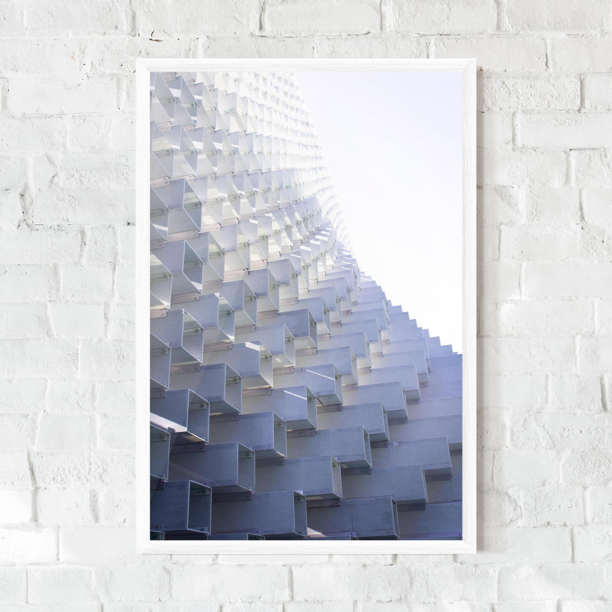 Poster Înrămat 3d White Square mockup 0