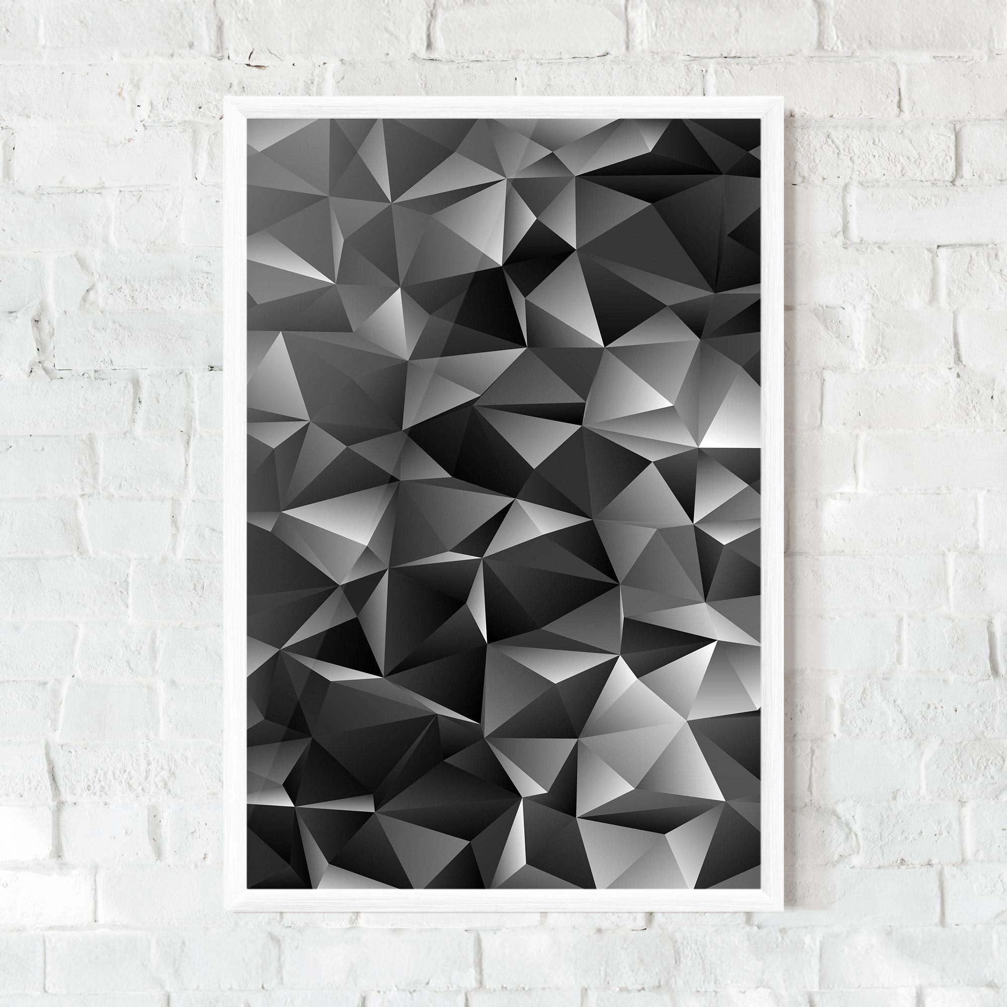 Poster Înrămat Black Triangle Pattern mockup 0