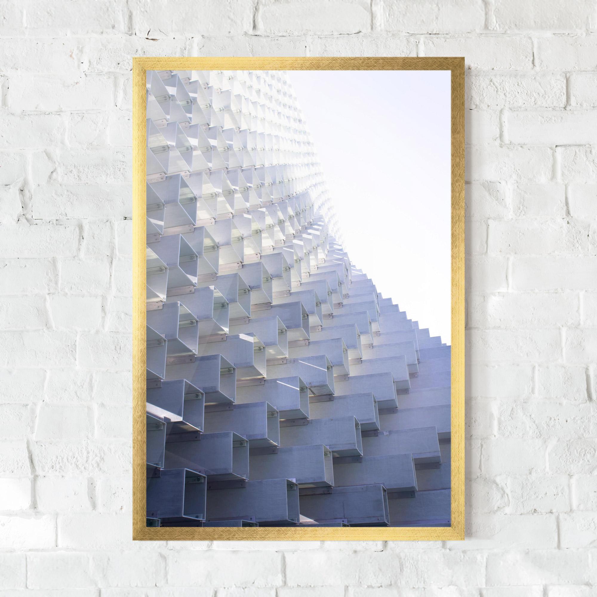 Poster Înrămat 3d White Square mockup 0