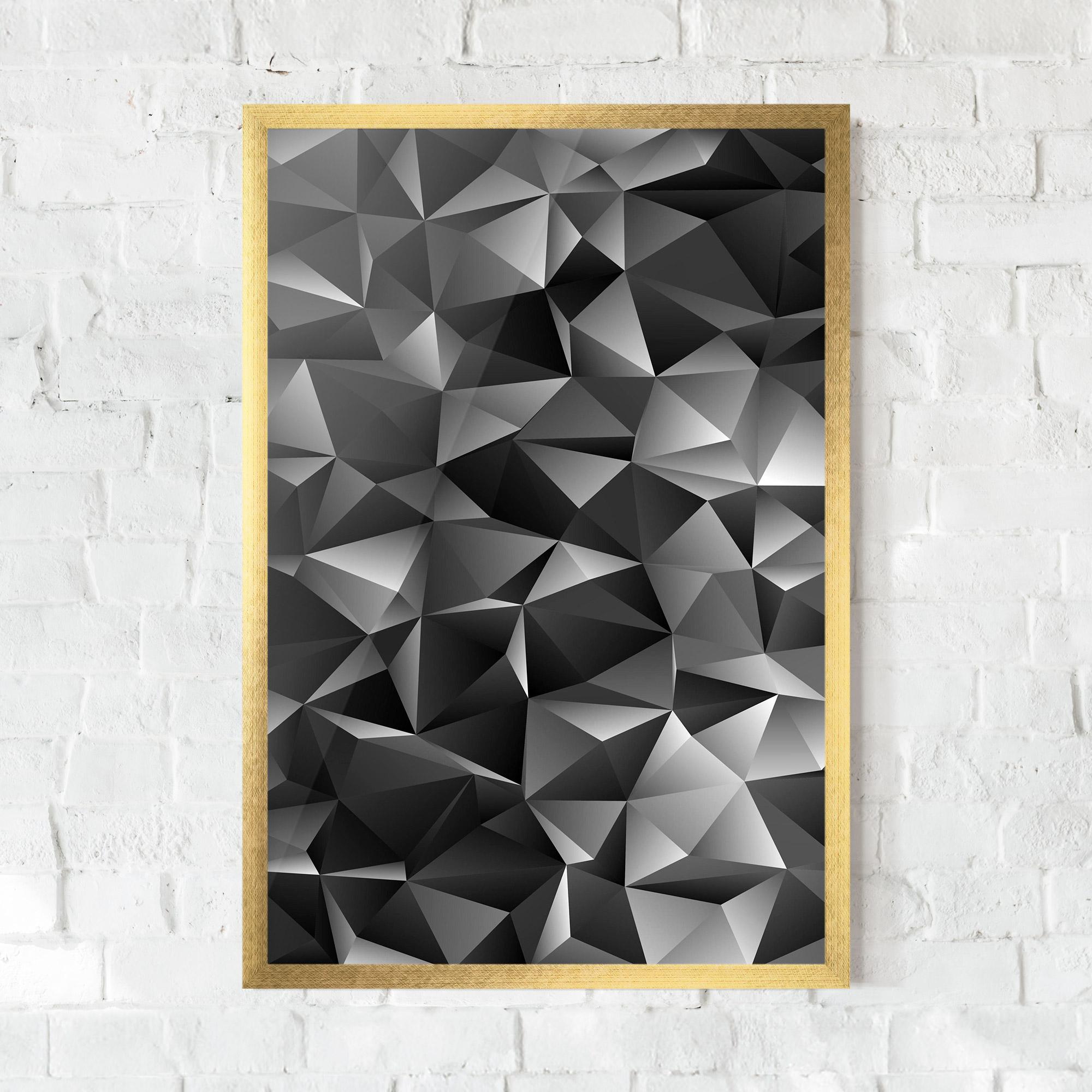 Poster Înrămat Black Triangle Pattern mockup 0