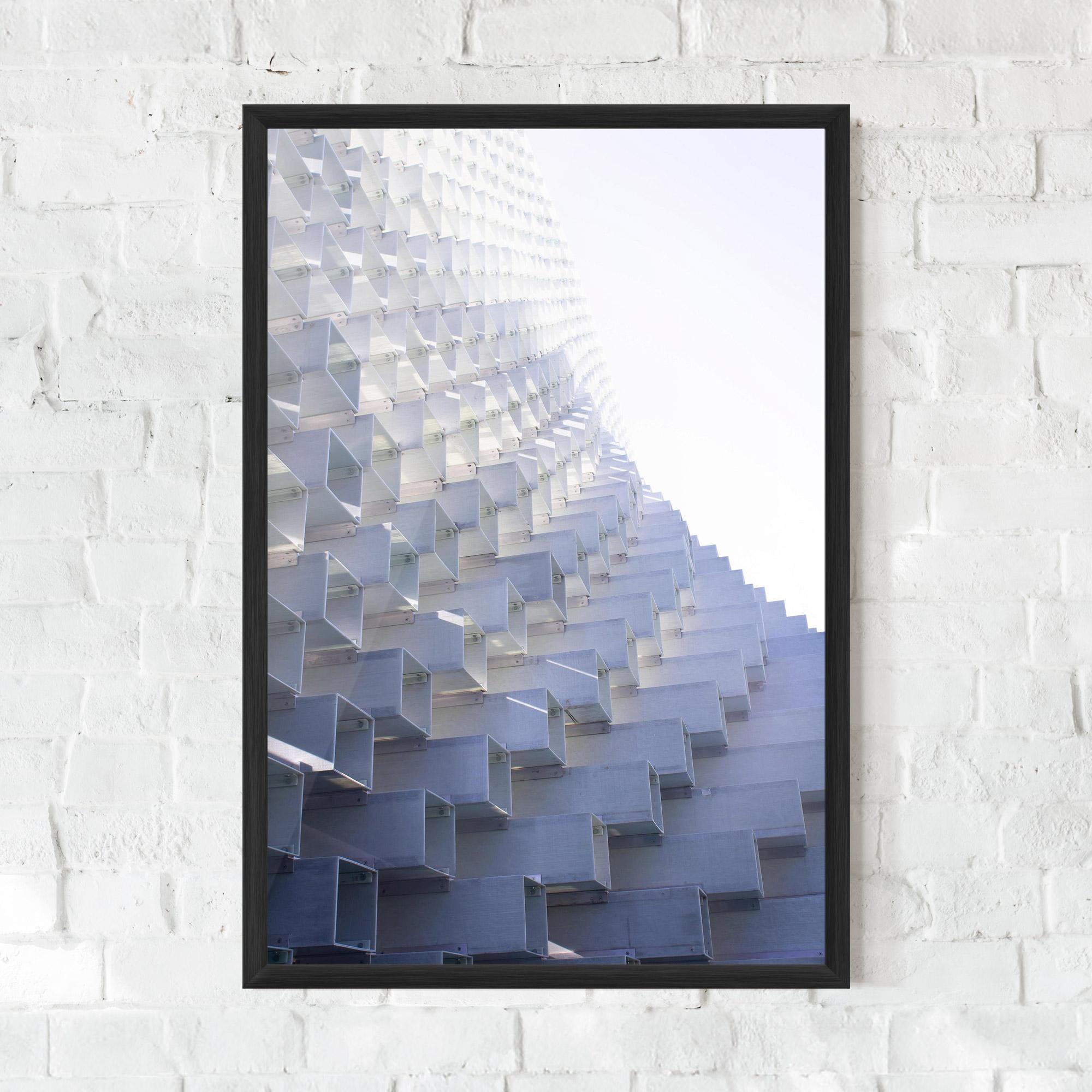Poster Înrămat 3d White Square mockup 0