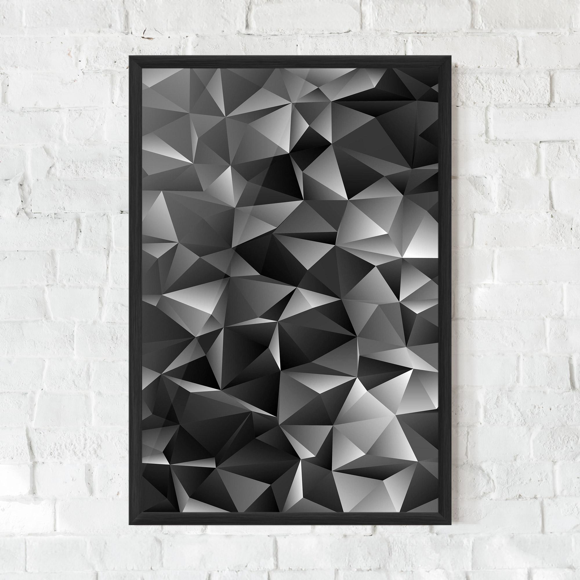 Poster Înrămat Black Triangle Pattern mockup 0