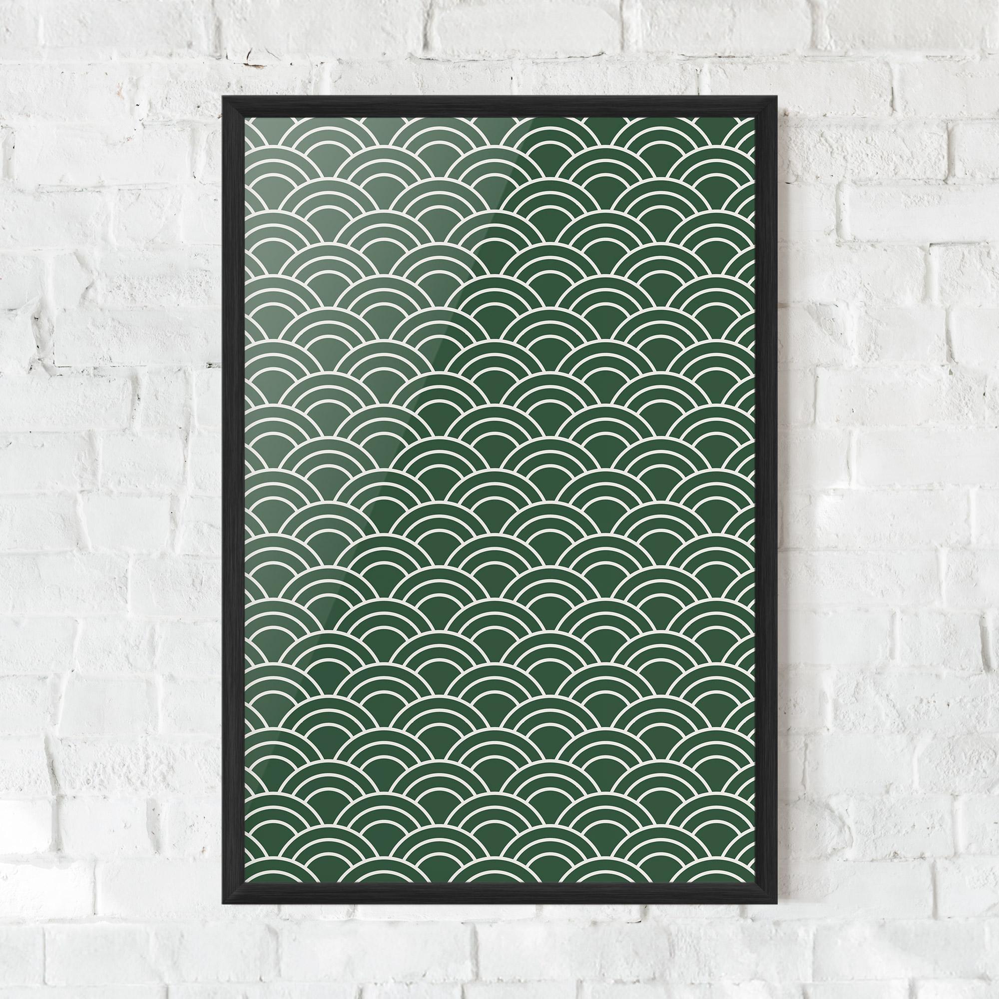 Poster Înrămat Green Semi Circle mockup 0