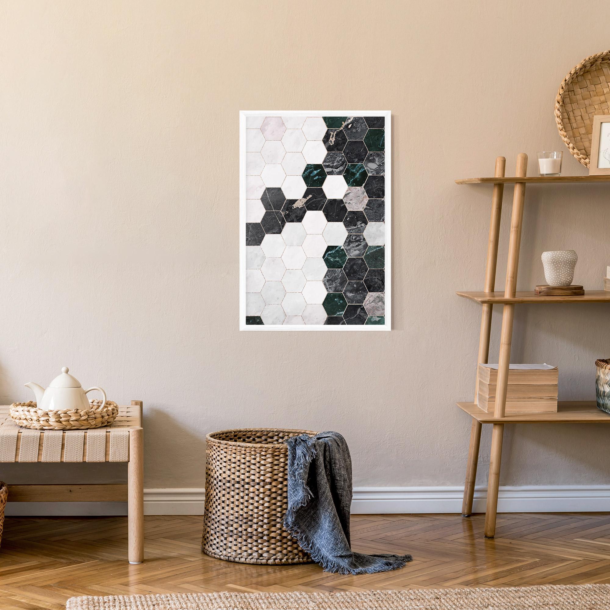 Poster Înrămat Green Hexagon mockup 9