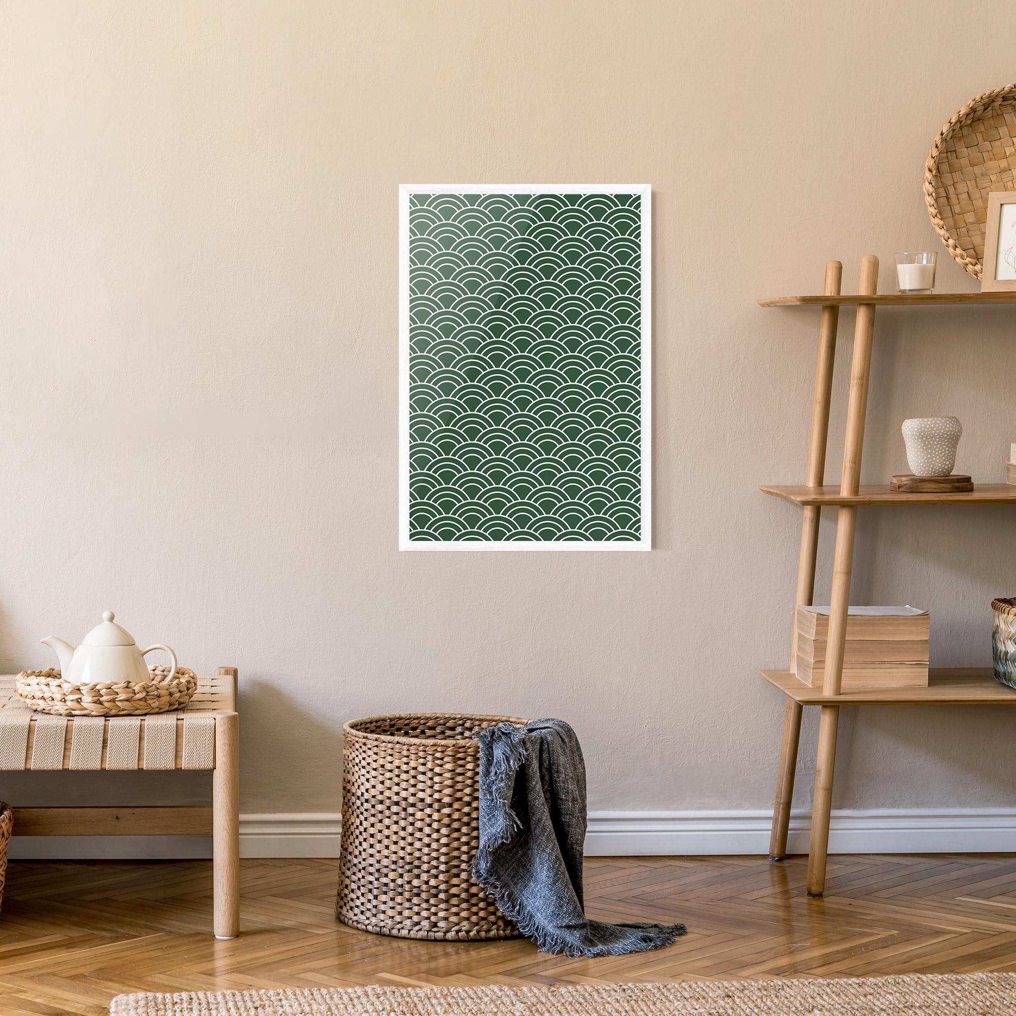 Poster Înrămat Green Semi Circle mockup 9