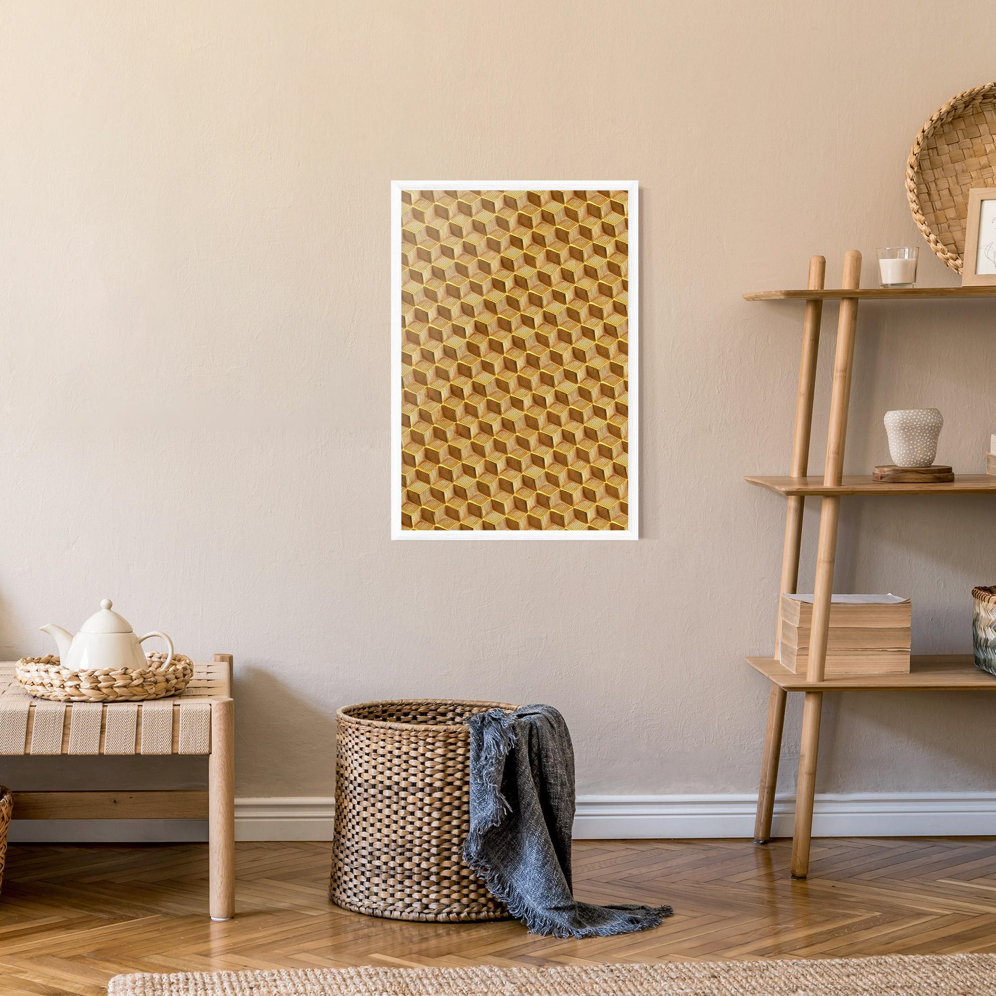 Poster Înrămat Small Yellow Square mockup 9