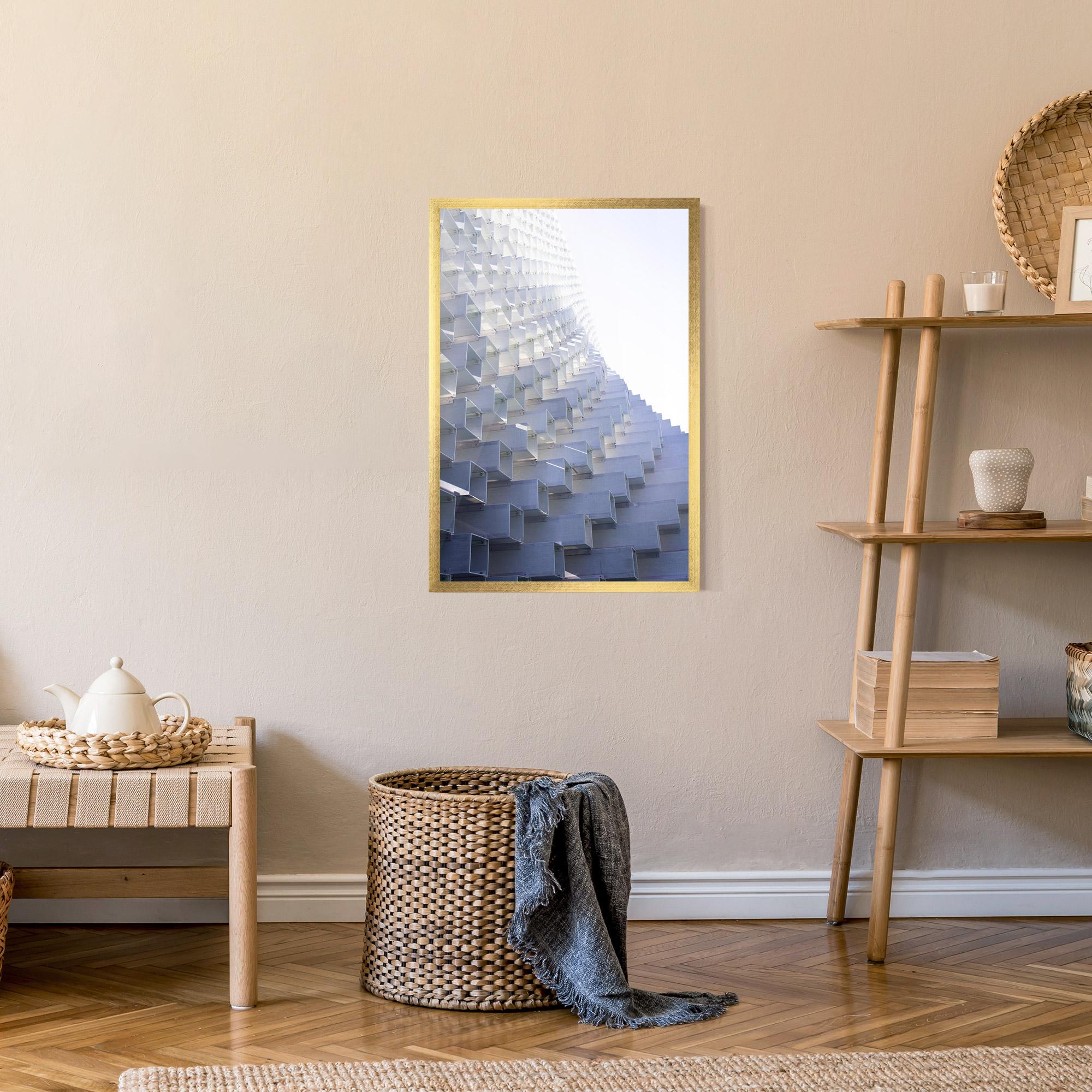 Poster Înrămat 3d White Square mockup 9