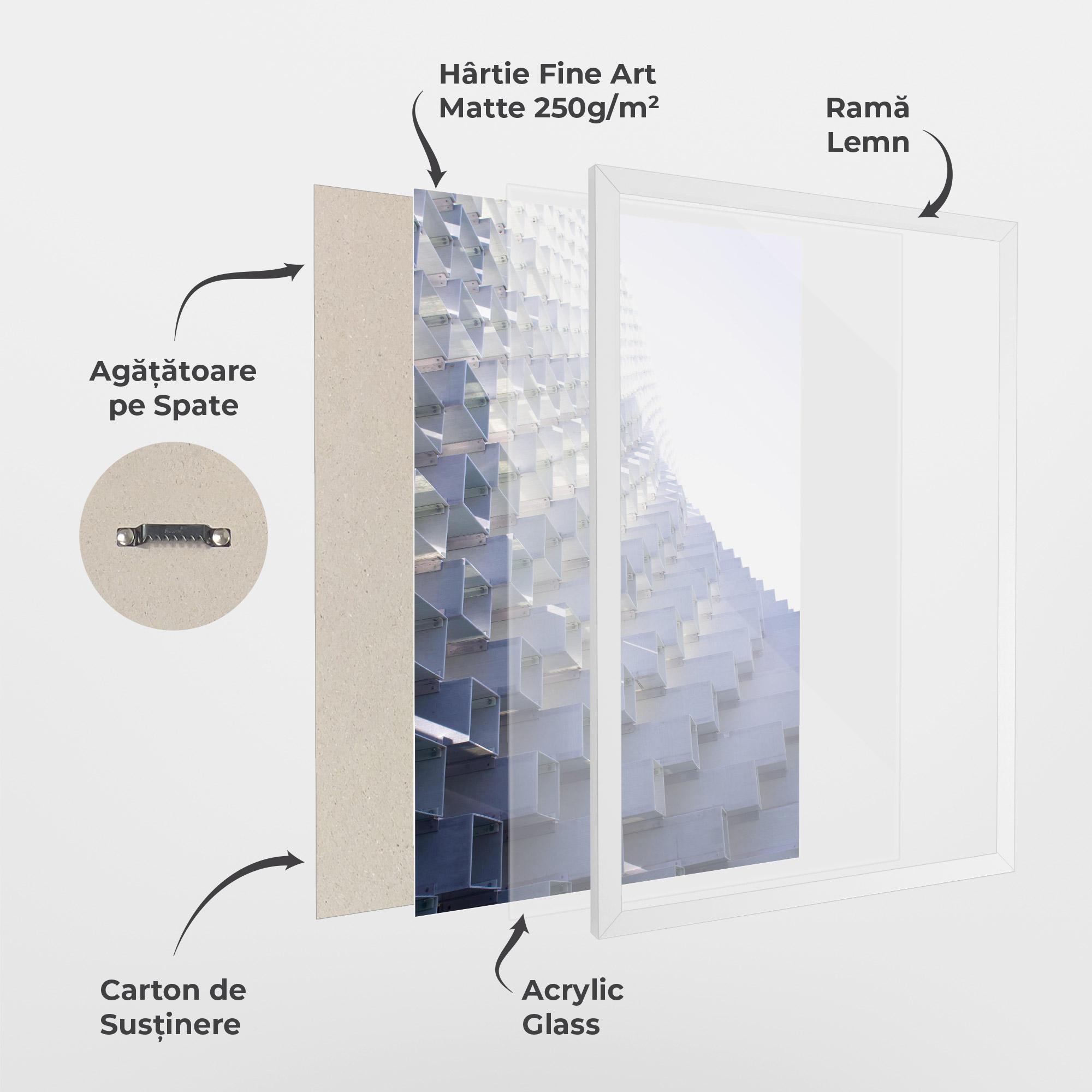 Poster Înrămat 3d White Square mockup 1