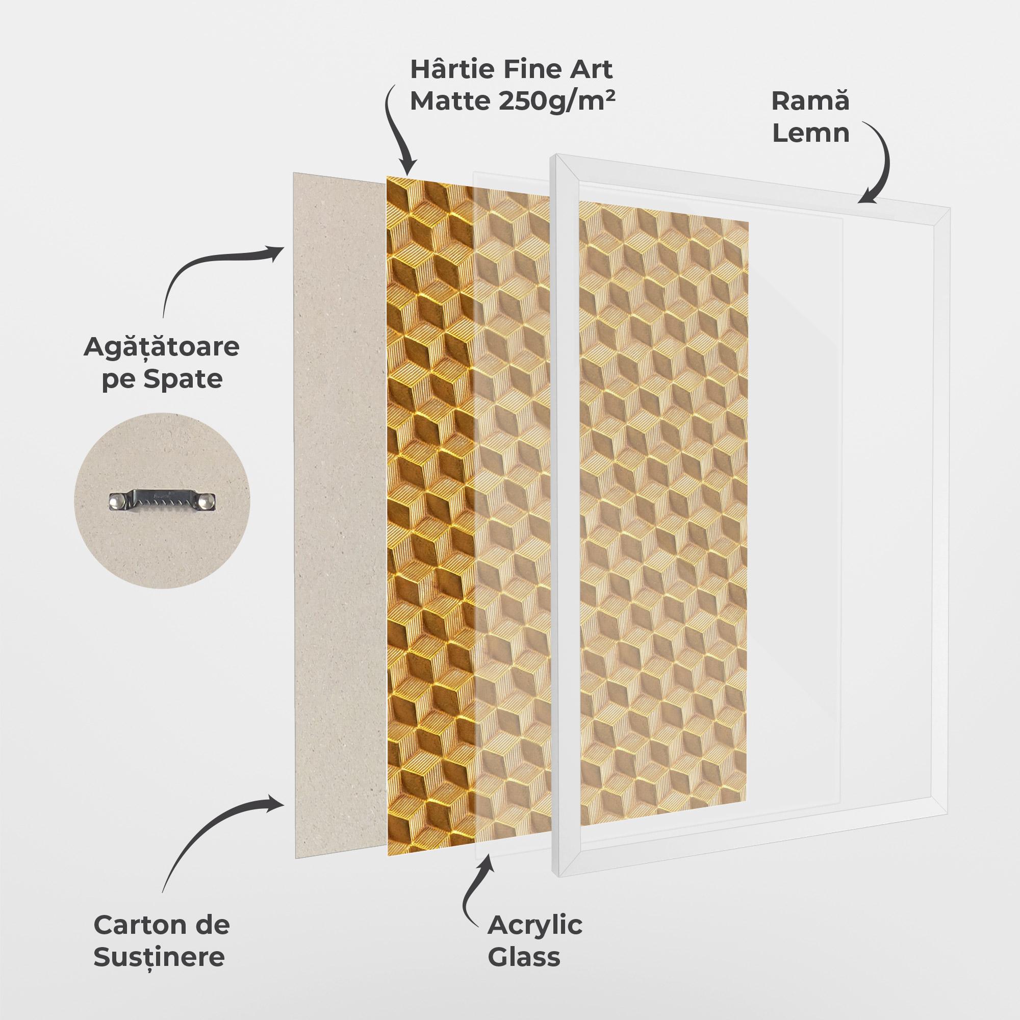 Poster Înrămat Small Yellow Square mockup 1