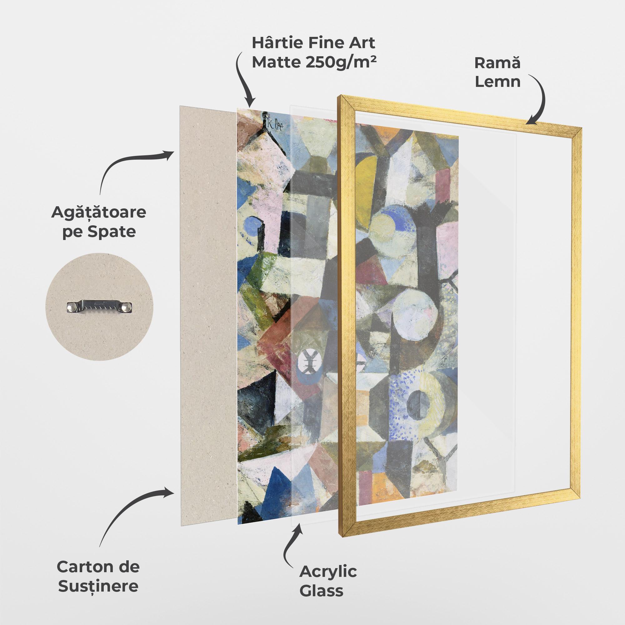 Poster Înrămat Abstract Geometric mockup 1