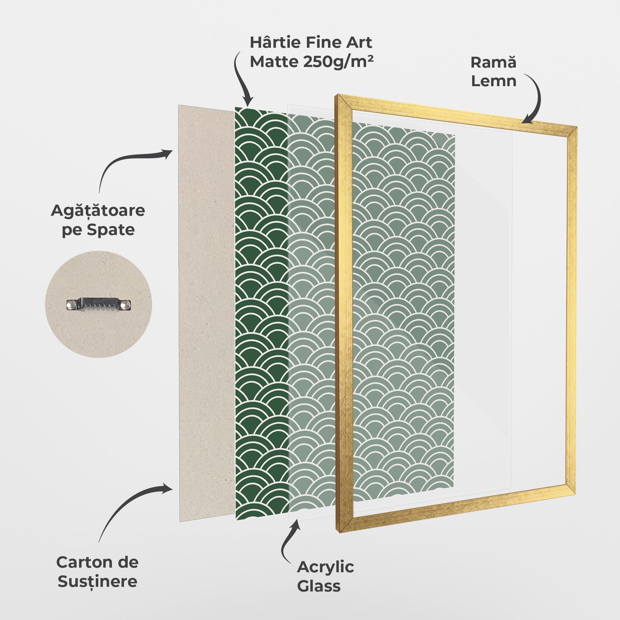 Poster Înrămat Green Semi Circle mockup 1