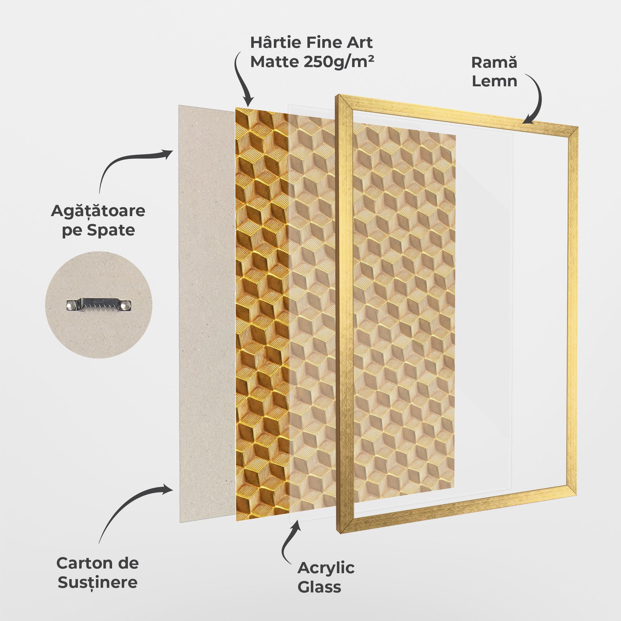 Poster Înrămat Small Yellow Square mockup 1