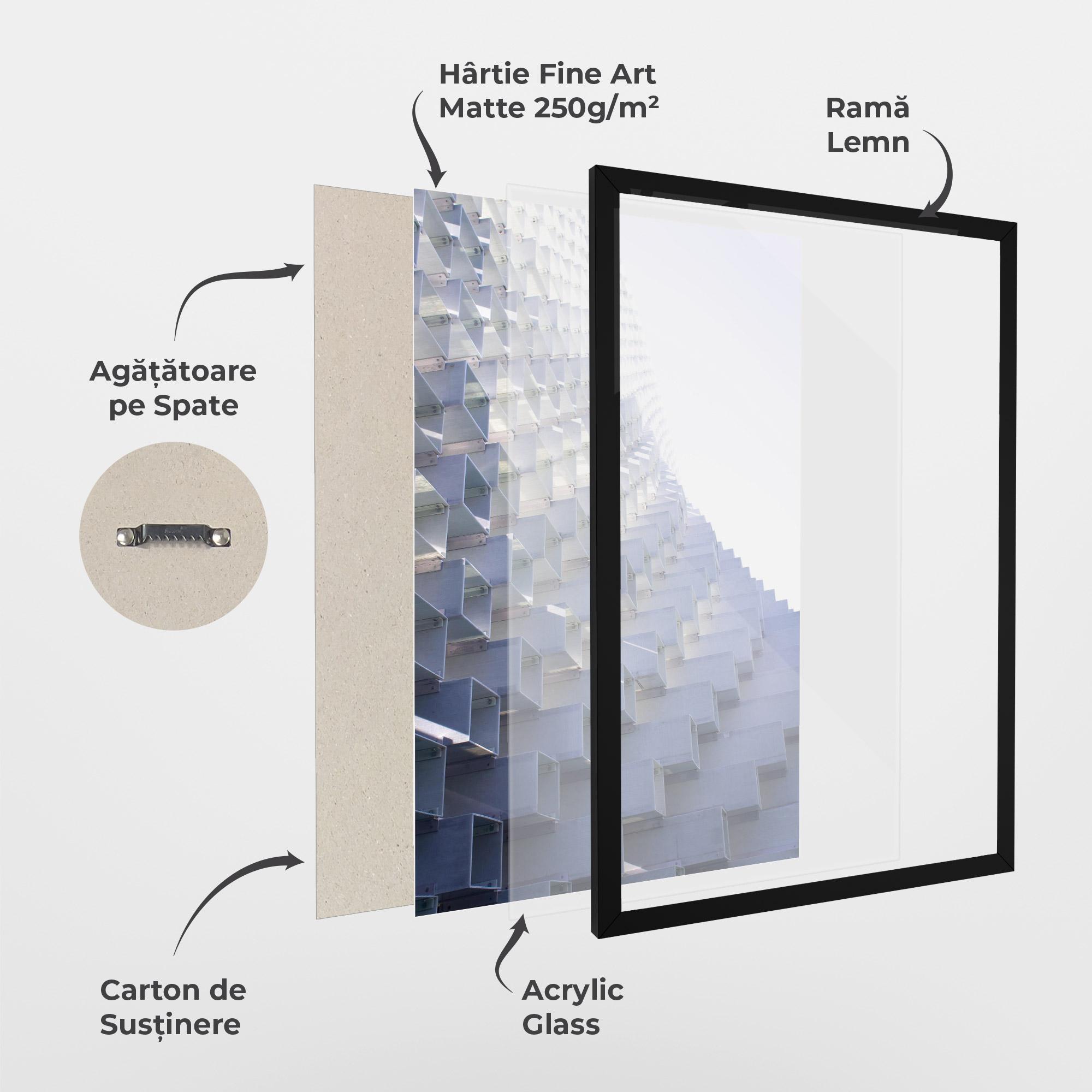 Poster Înrămat 3d White Square mockup 1