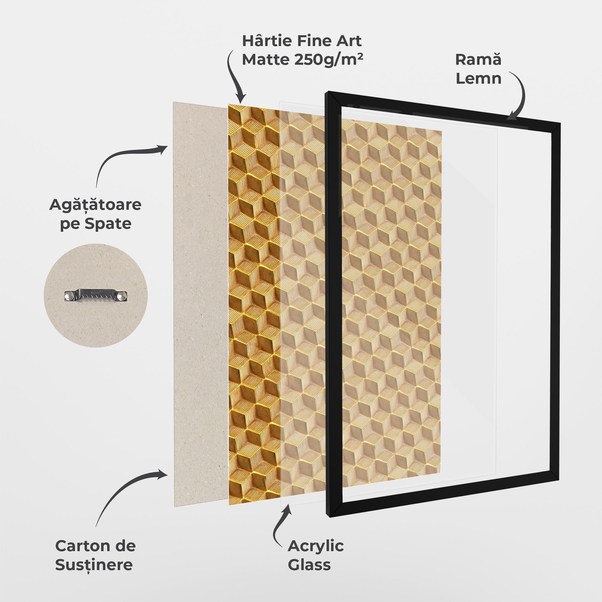 Poster Înrămat Small Yellow Square mockup 1