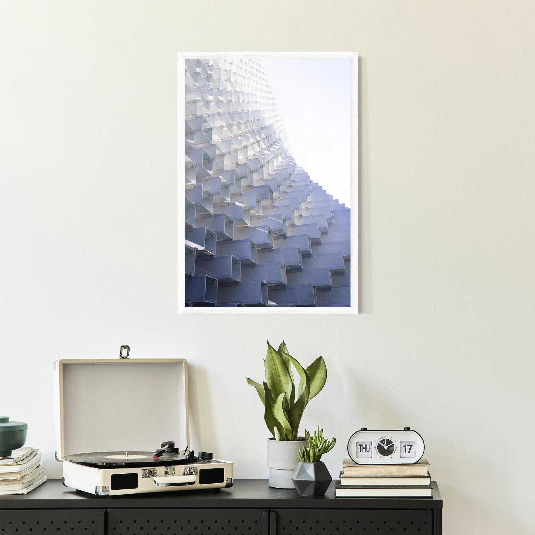 Poster Înrămat 3d White Square mockup 2