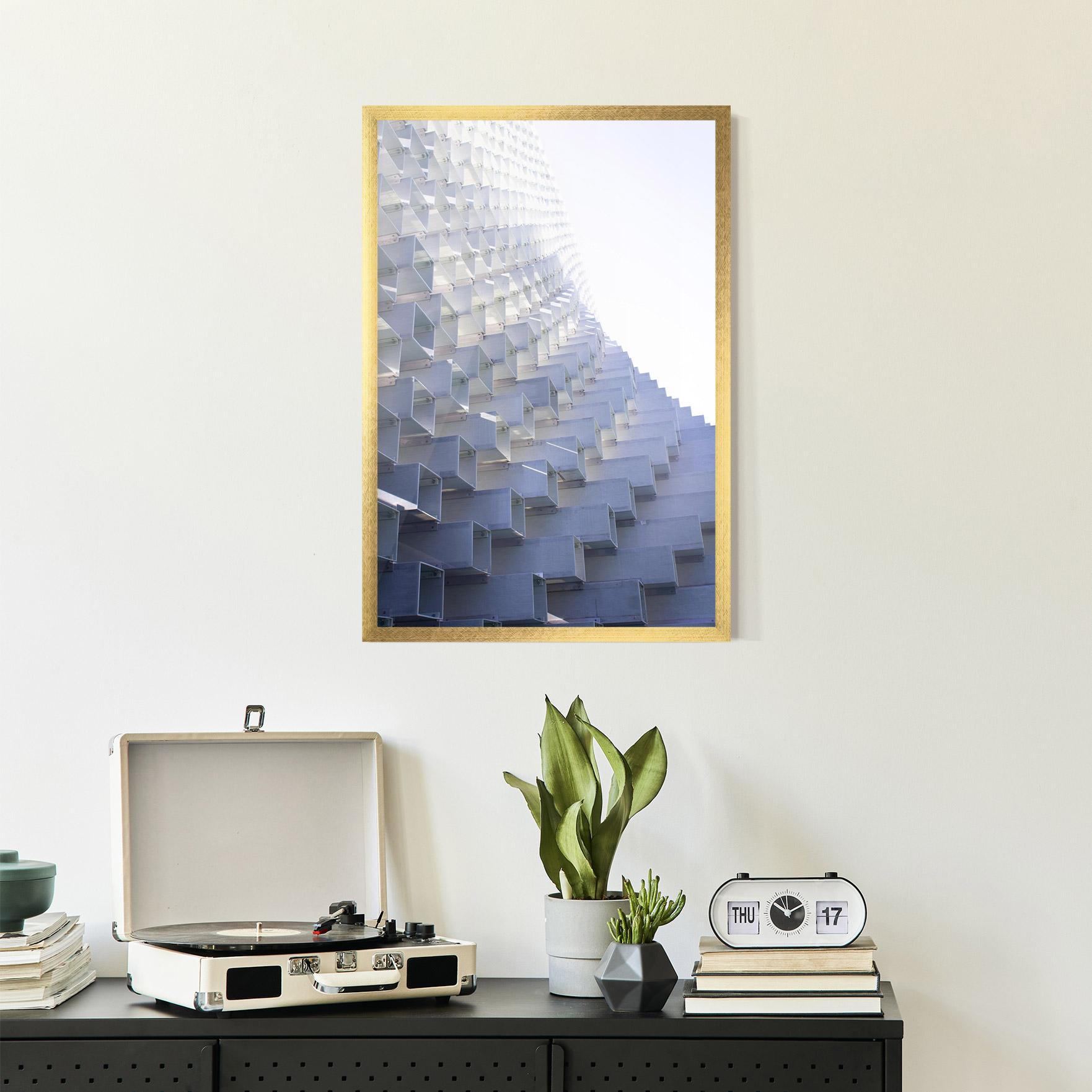 Poster Înrămat 3d White Square mockup 2