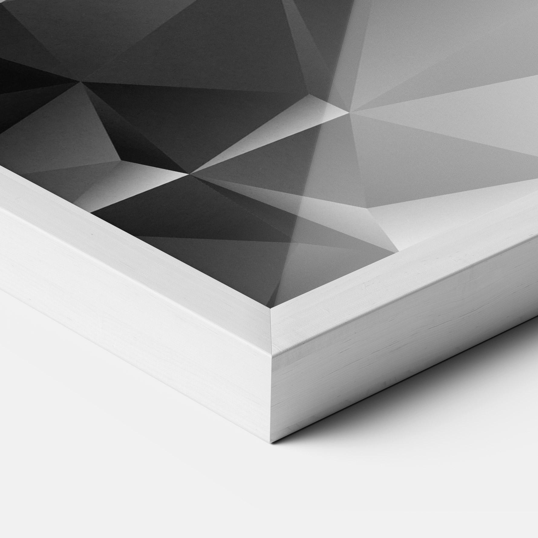 Poster Înrămat Black Triangle Pattern mockup 3