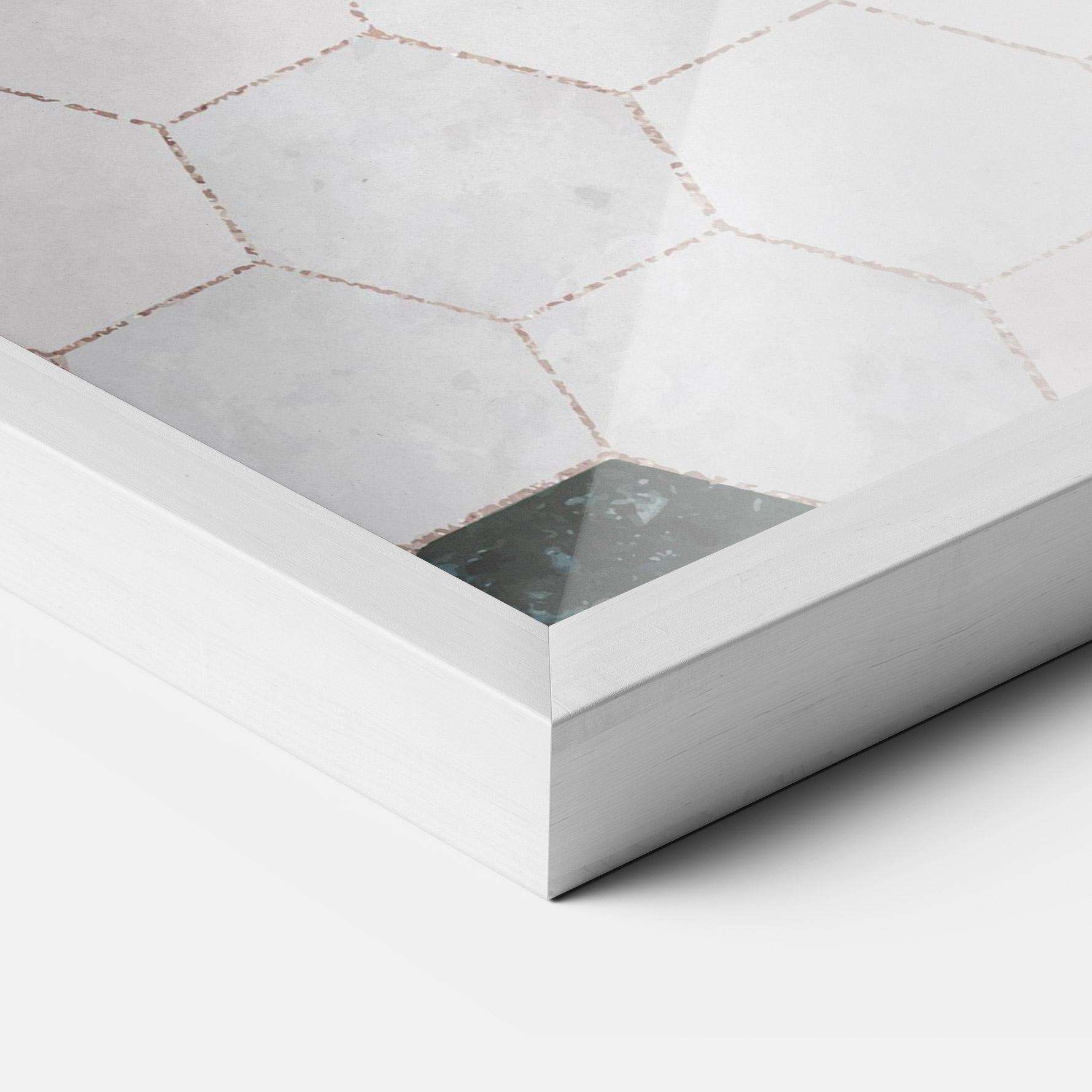 Poster Înrămat Green Hexagon mockup 3