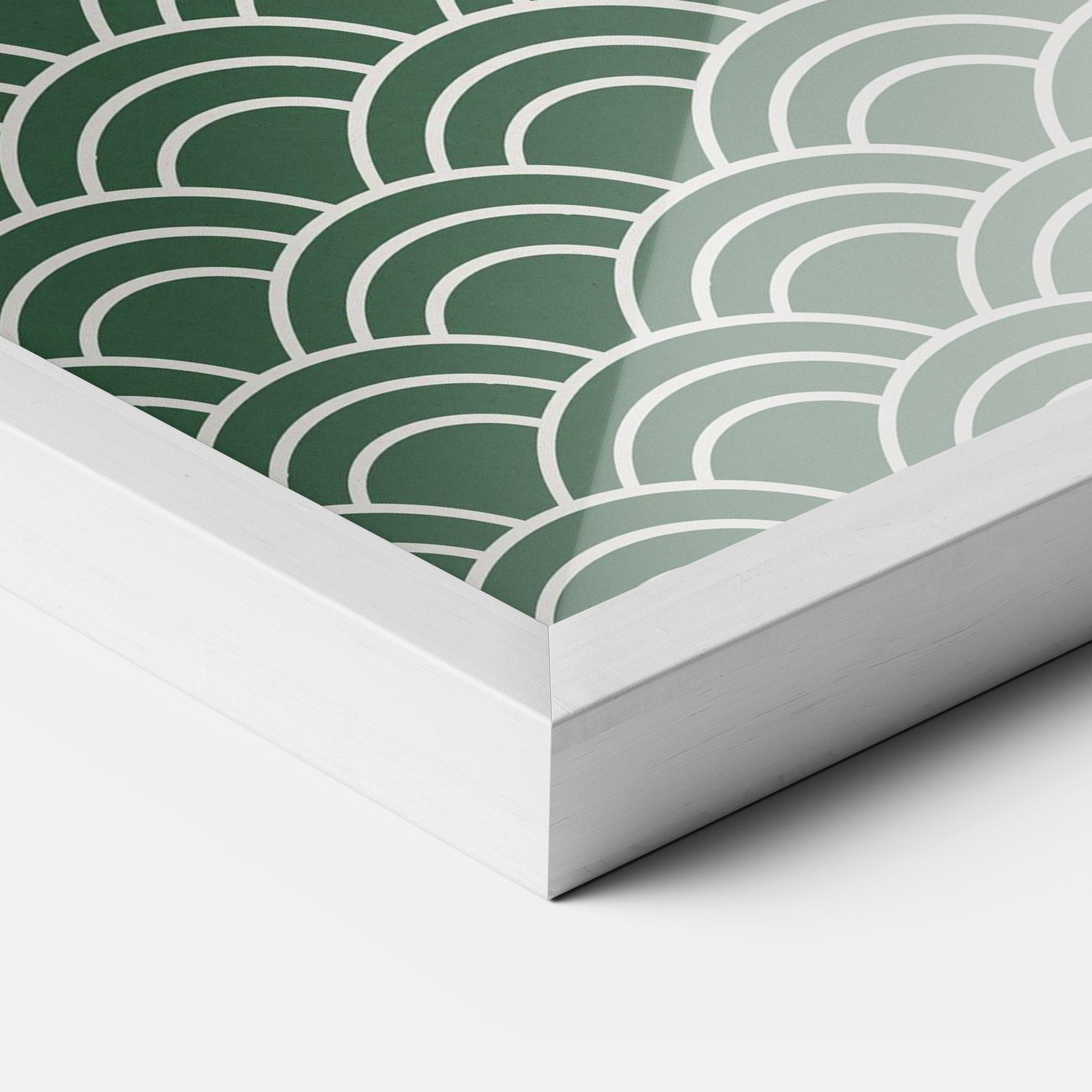Poster Înrămat Green Semi Circle mockup 3