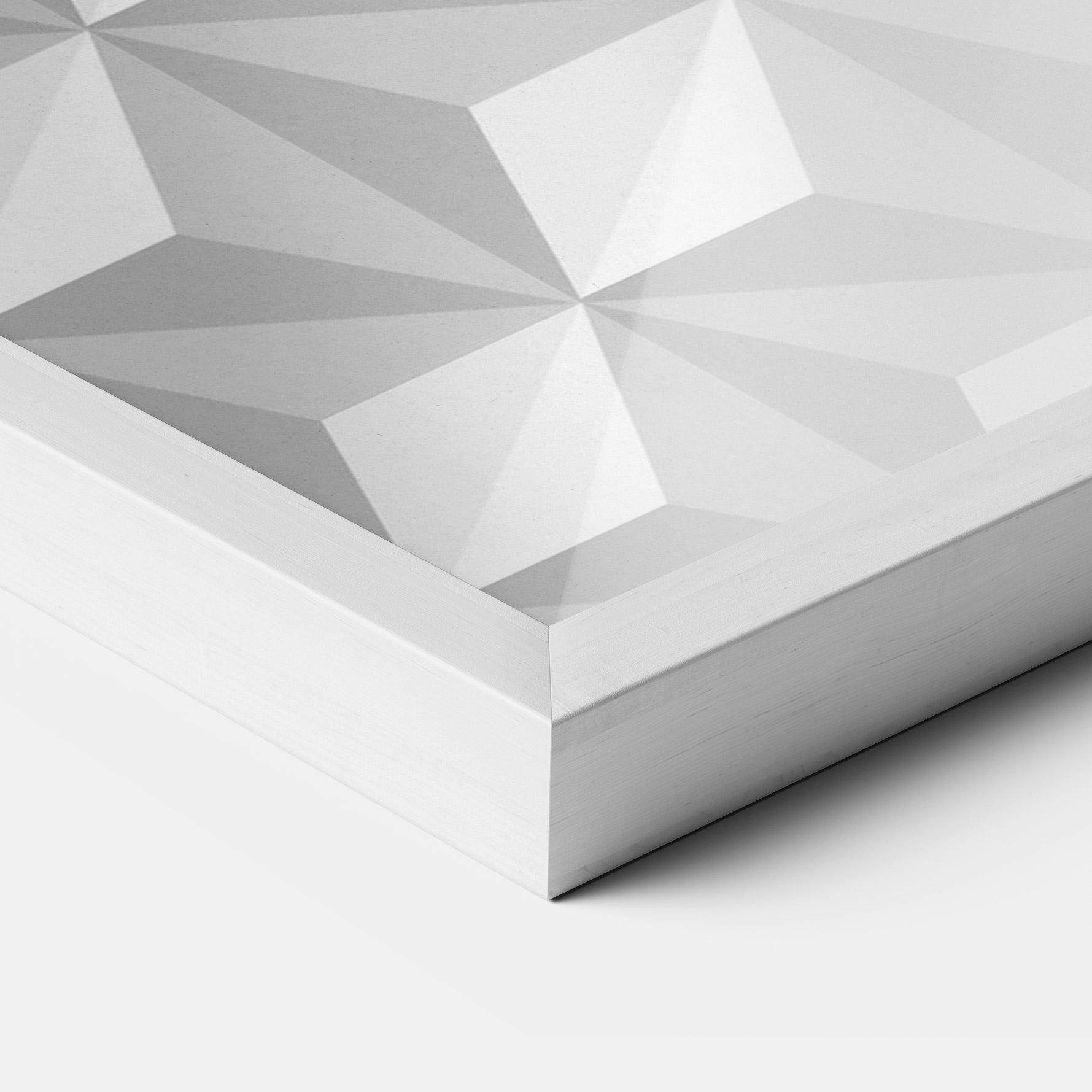 Poster Înrămat White Triangle Pattern mockup 3