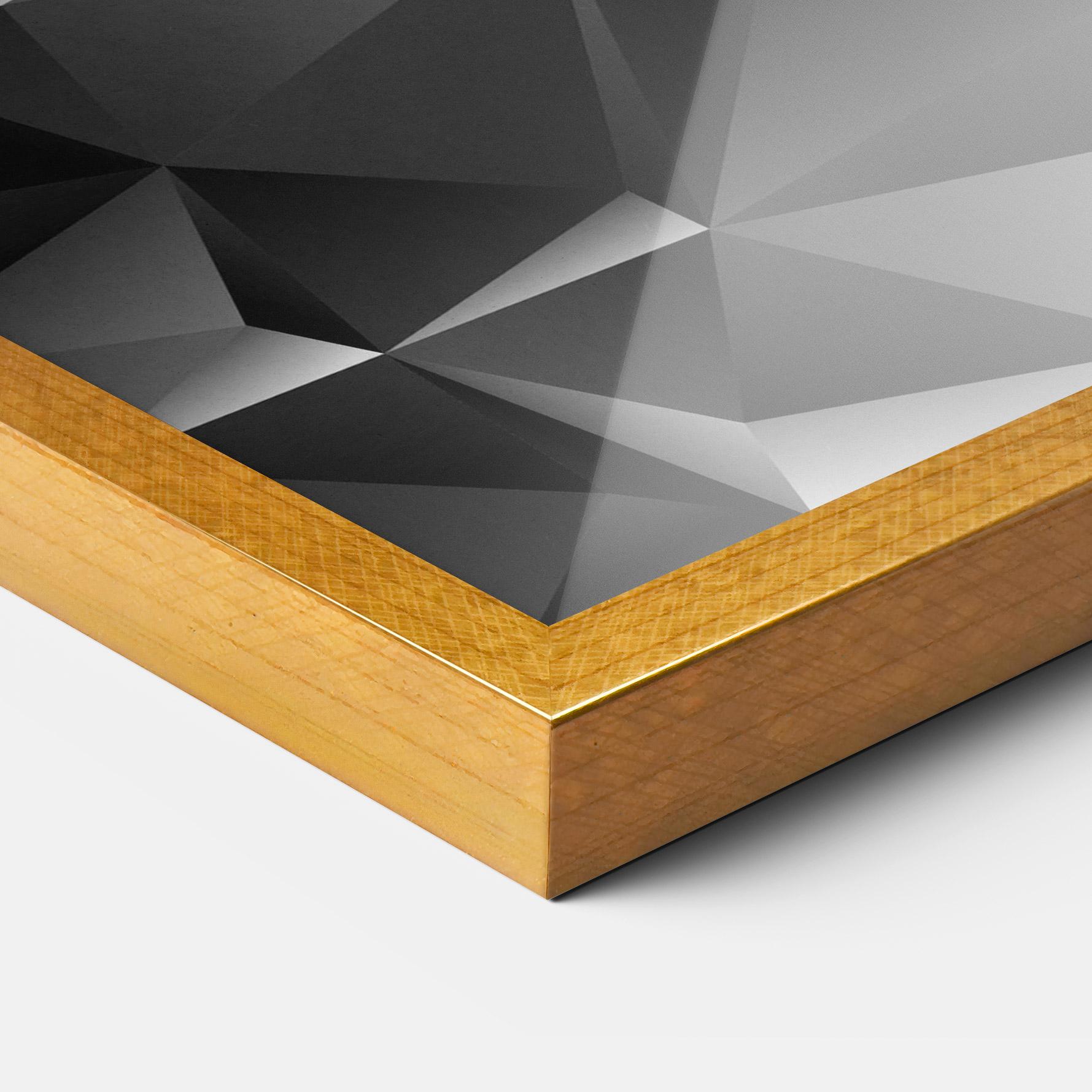 Poster Înrămat Black Triangle Pattern mockup 3