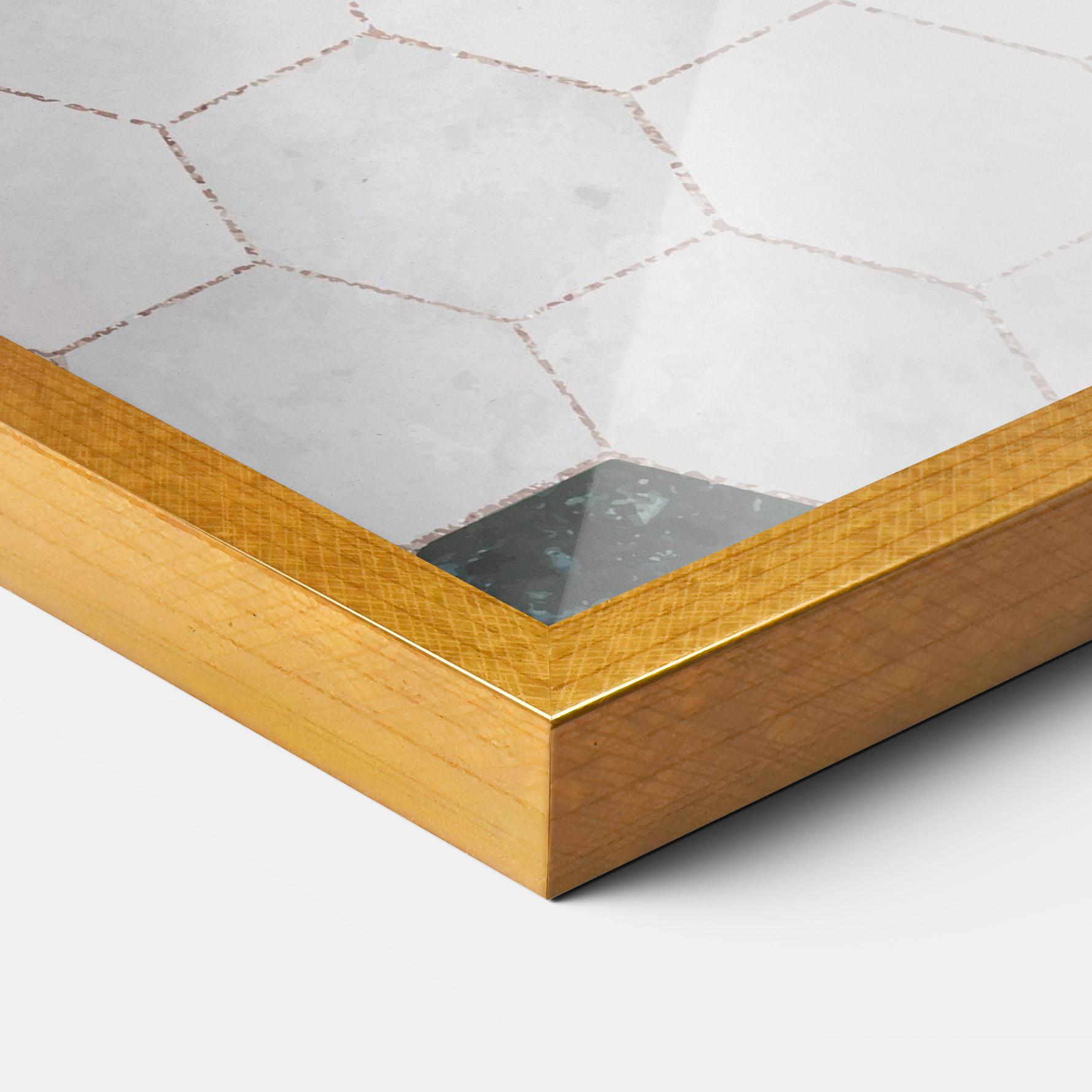 Poster Înrămat Green Hexagon mockup 3