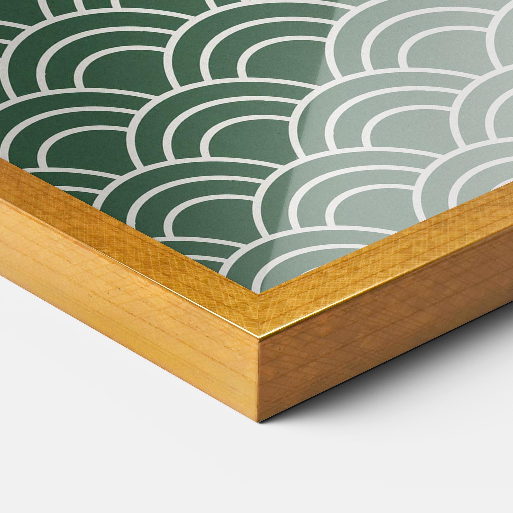 Poster Înrămat Green Semi Circle mockup 3