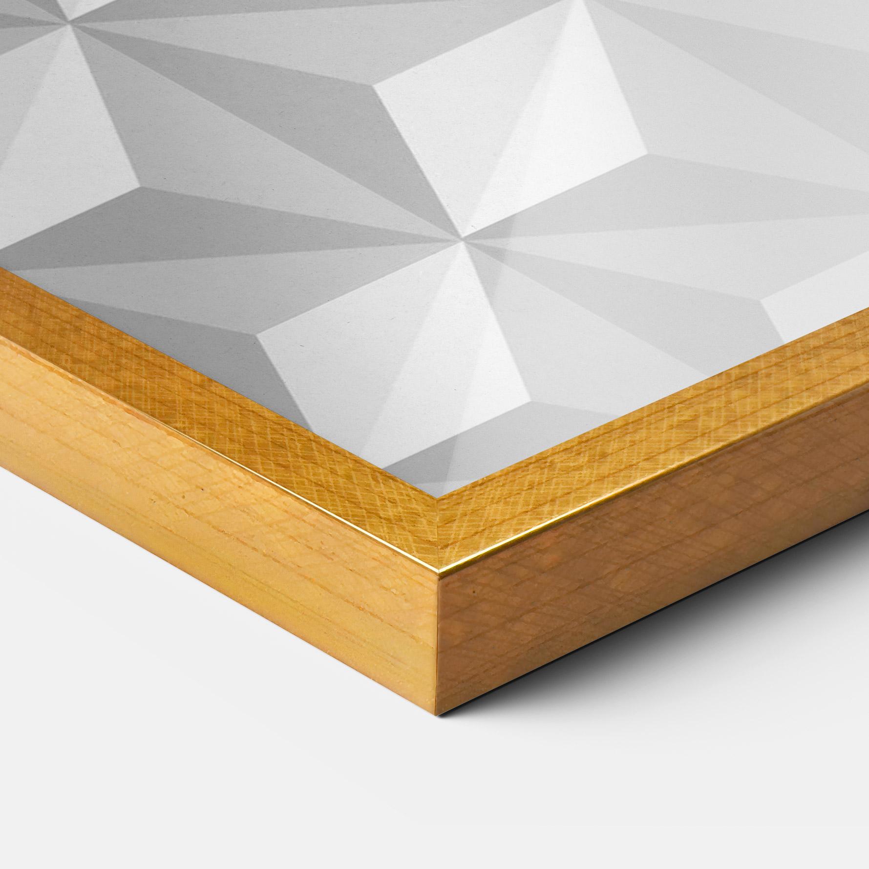 Poster Înrămat White Triangle Pattern mockup 3