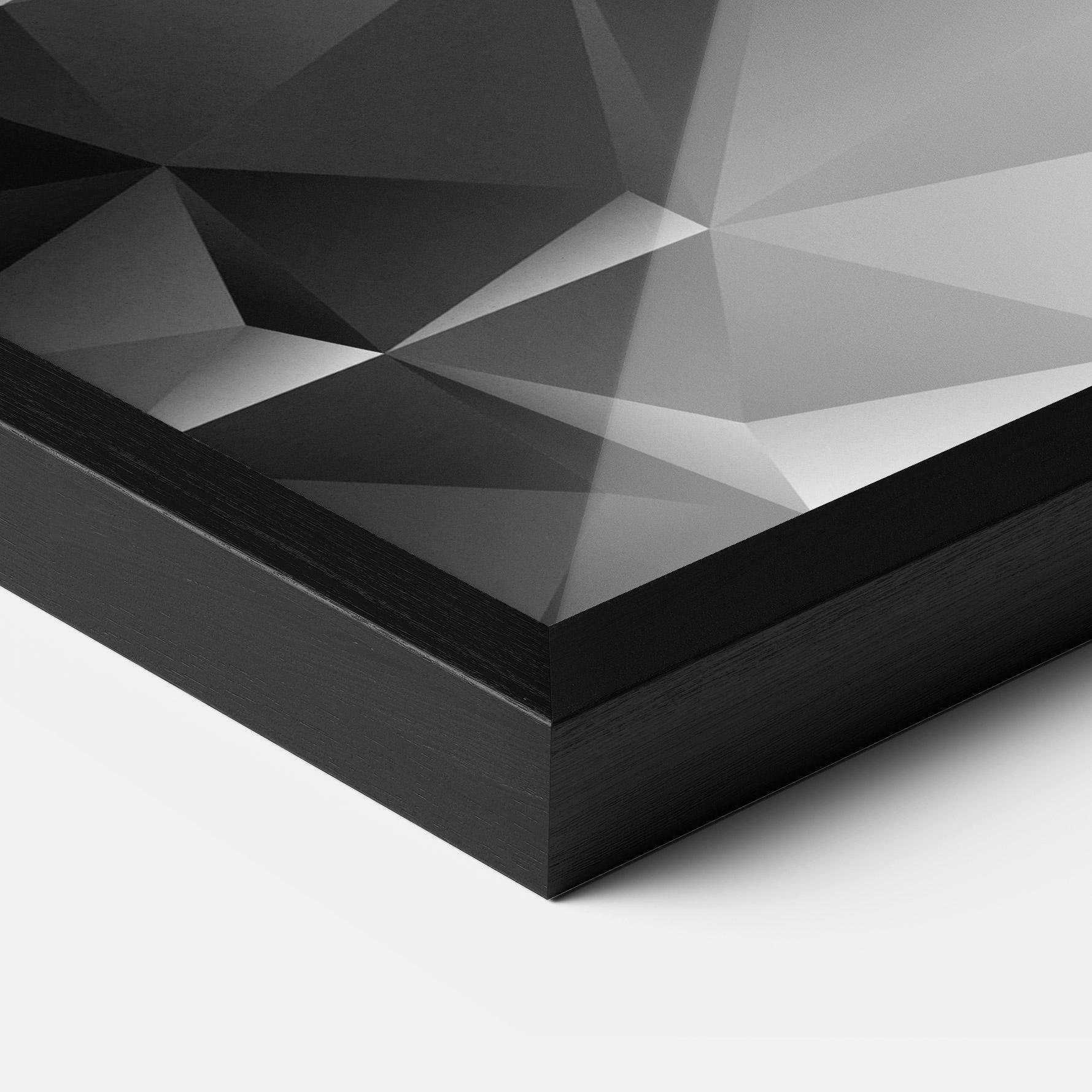 Poster Înrămat Black Triangle Pattern mockup 3