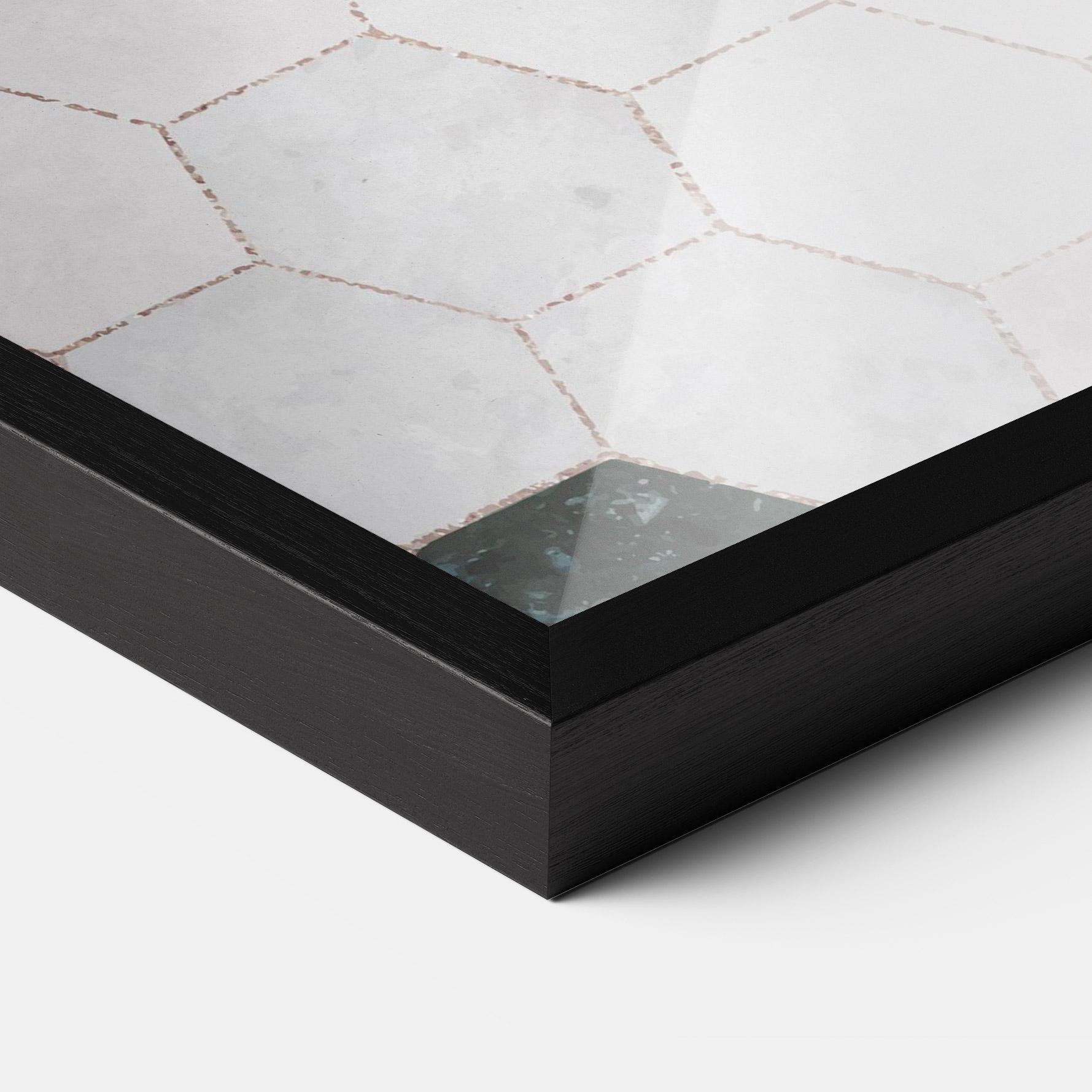 Poster Înrămat Green Hexagon mockup 3