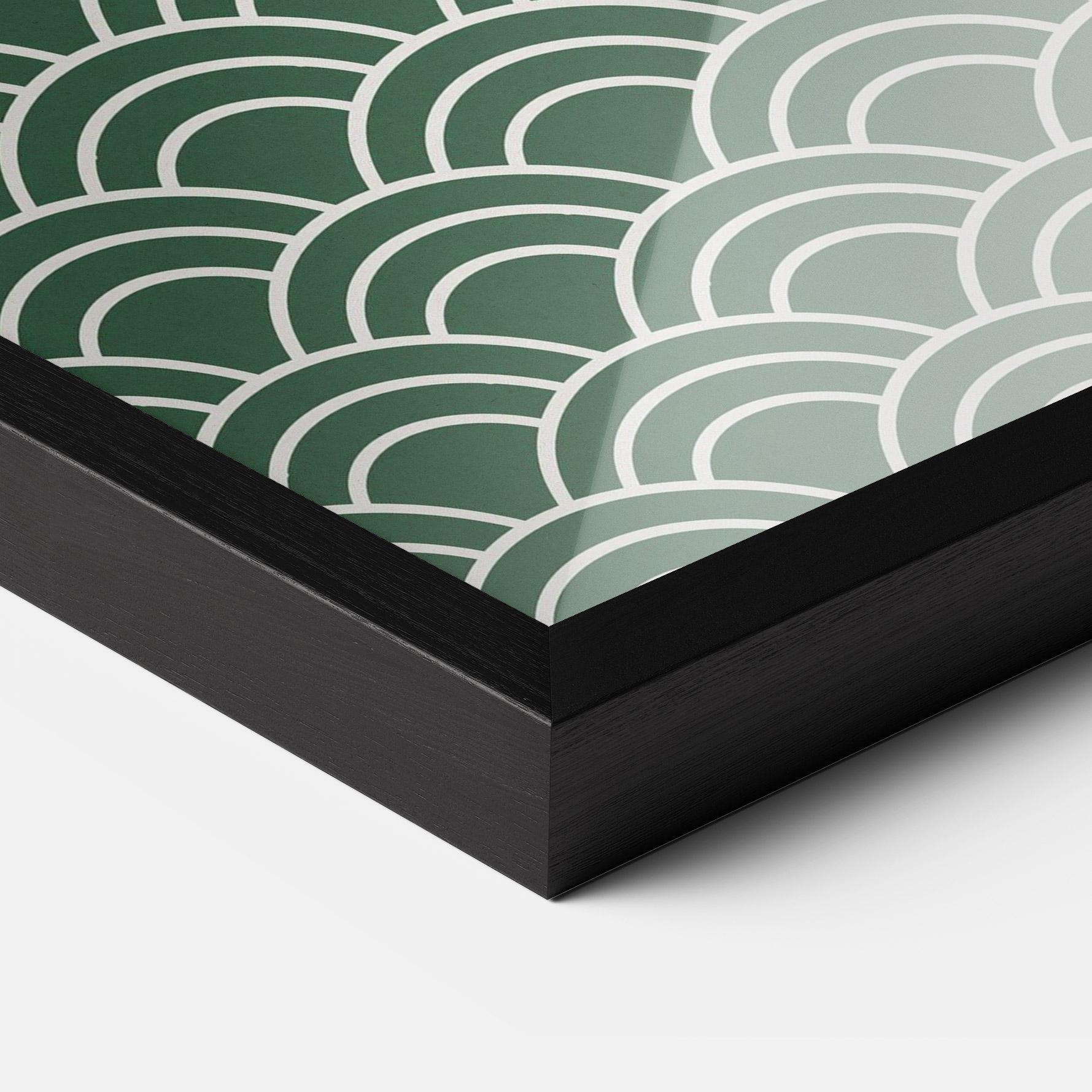 Poster Înrămat Green Semi Circle mockup 3