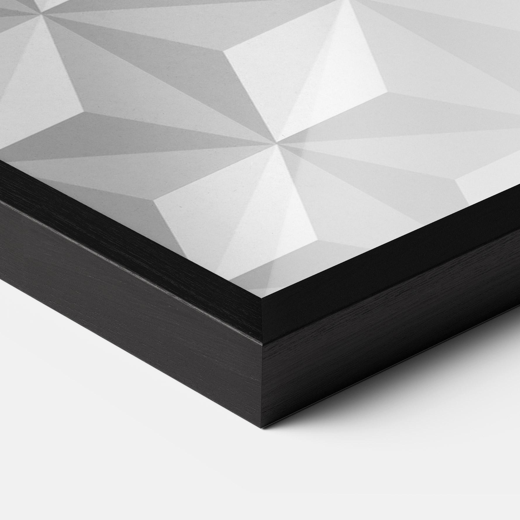 Poster Înrămat White Triangle Pattern mockup 3