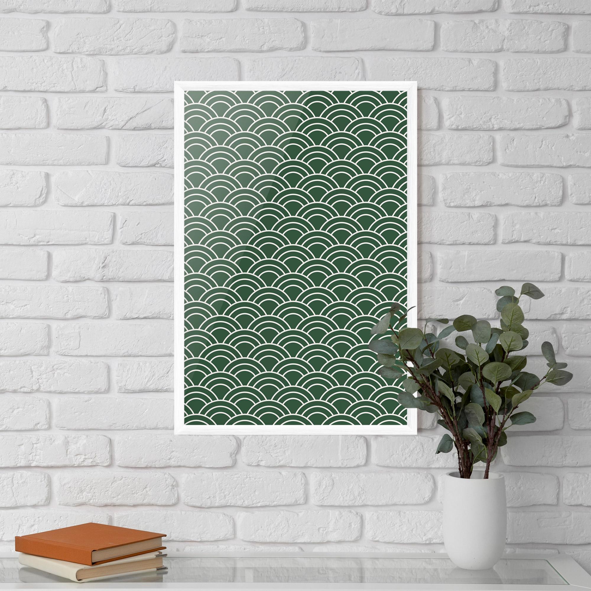 Poster Înrămat Green Semi Circle mockup 5
