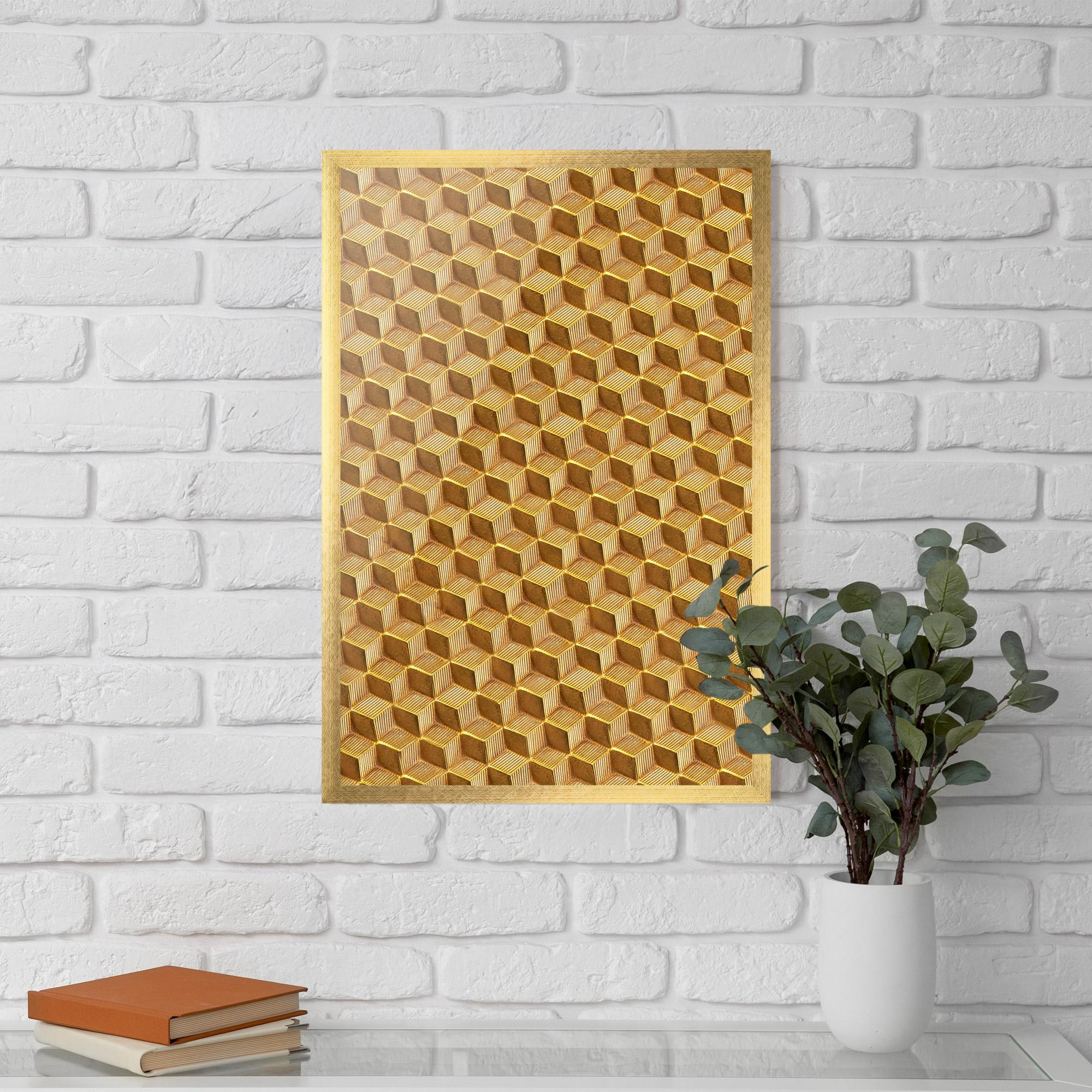 Poster Înrămat Small Yellow Square mockup 5