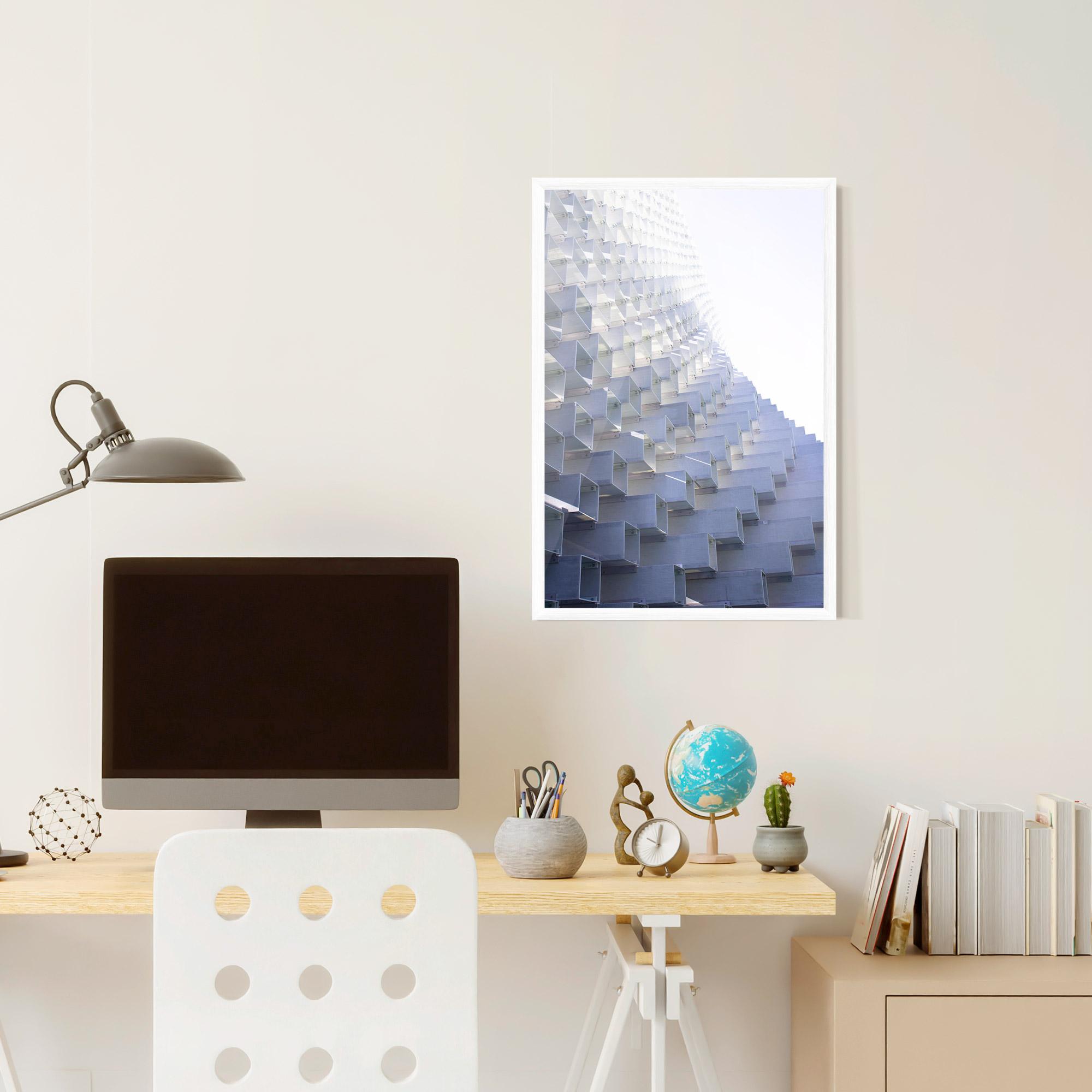 Poster Înrămat 3d White Square mockup 6