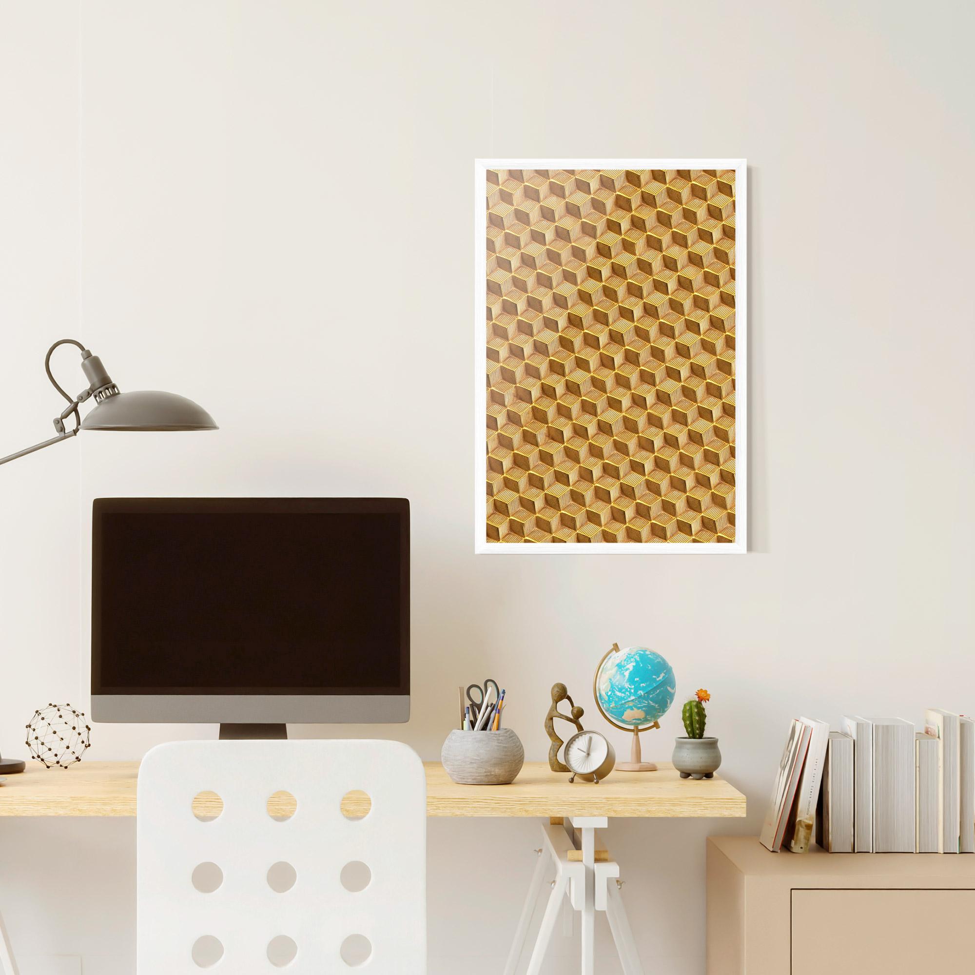 Poster Înrămat Small Yellow Square mockup 6