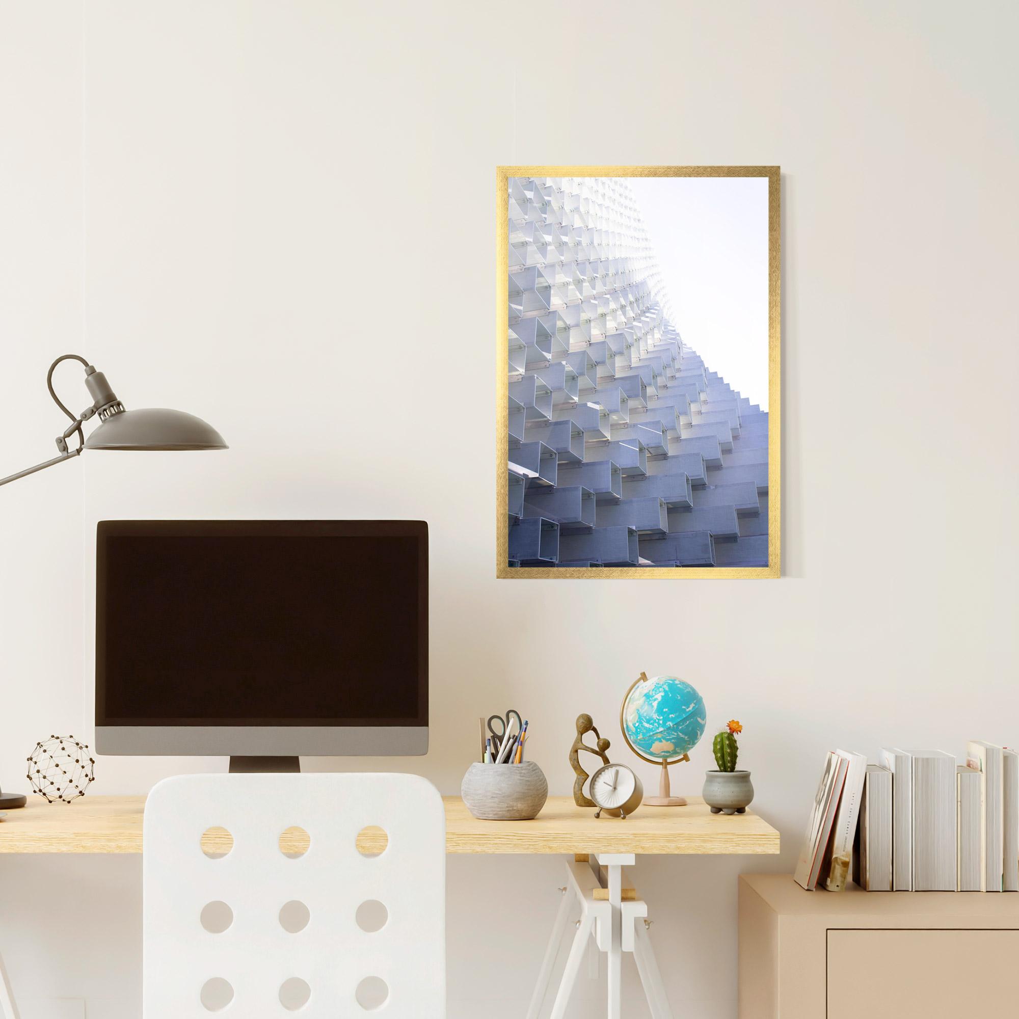 Poster Înrămat 3d White Square mockup 6